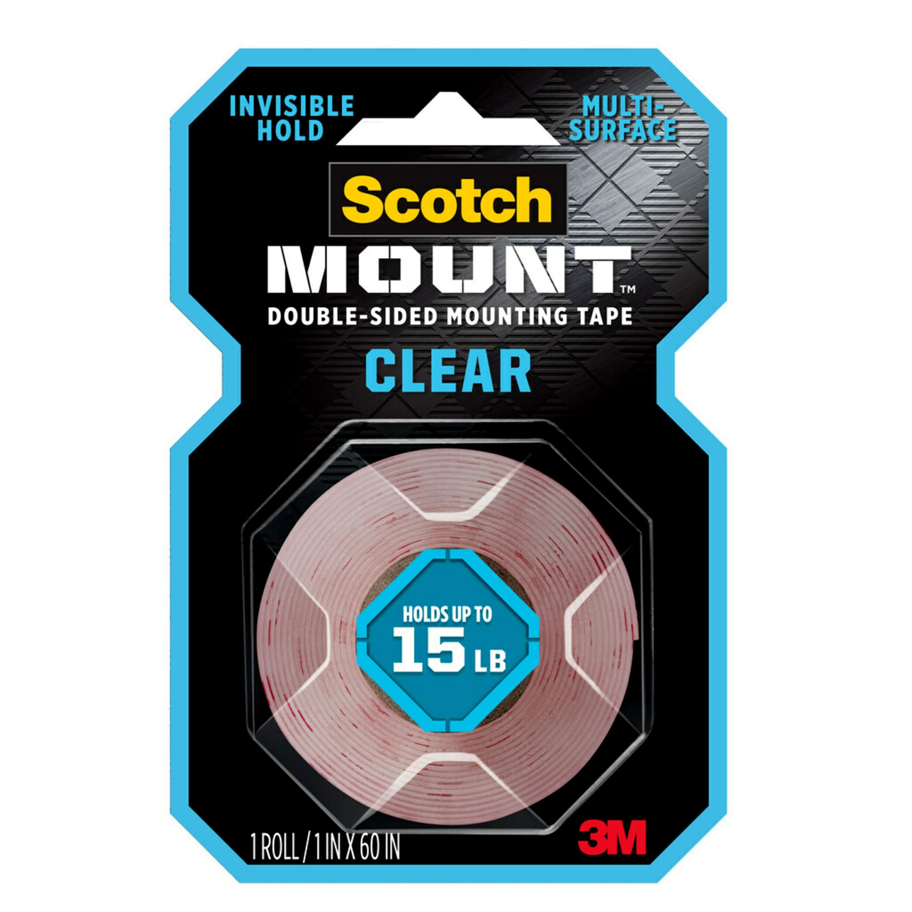 Scotch Double-Sided Tape 1/2 x 900 1 Core Clear