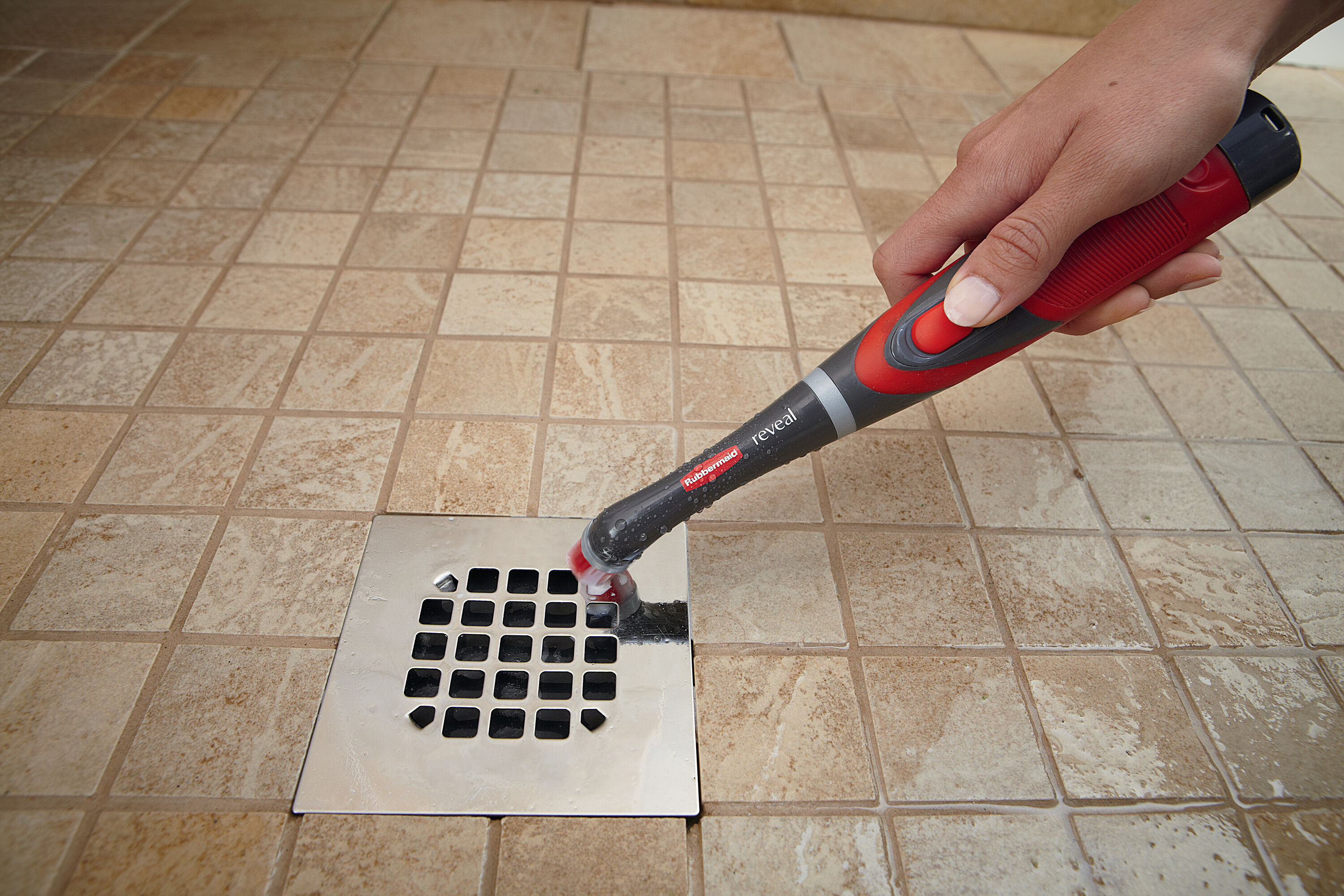 Rubbermaid Power Scrubber With 1 All-purpose Scrubbing Head And 1 Grout  Scrubbing Head : Target