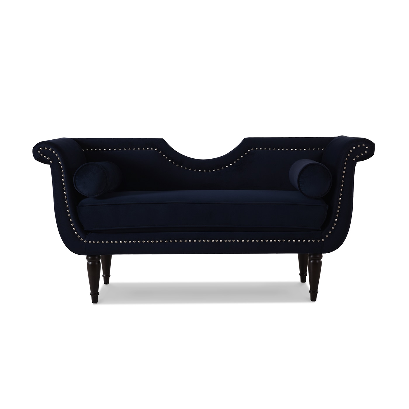 Jennifer Taylor Home 85470-872 Modern Dark Navy Blue Accent Bench 59-Inches x 25-Inches x 29-Inches