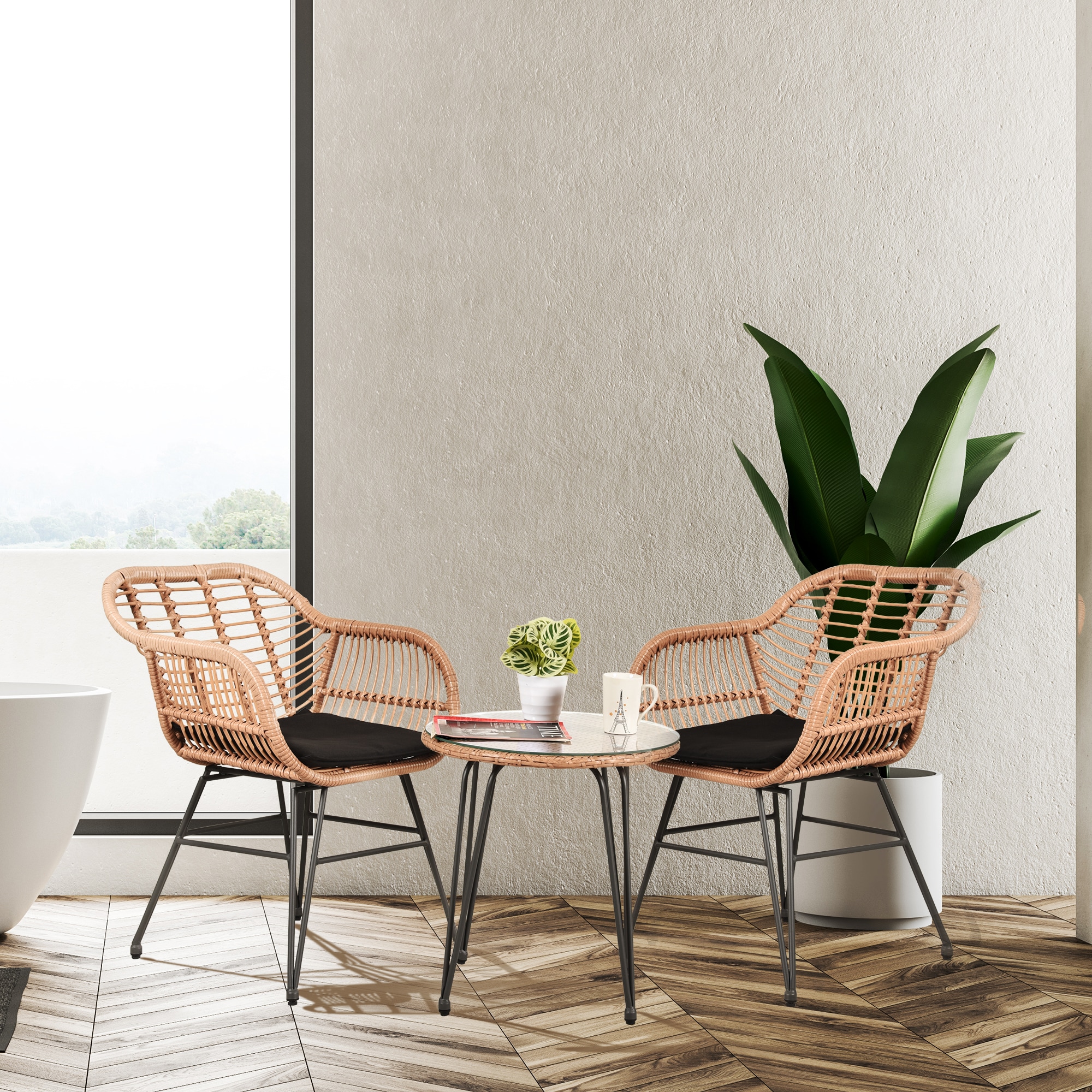 Grearden LS-HZNF013-BK Patio-Conversation-Sets - View #5