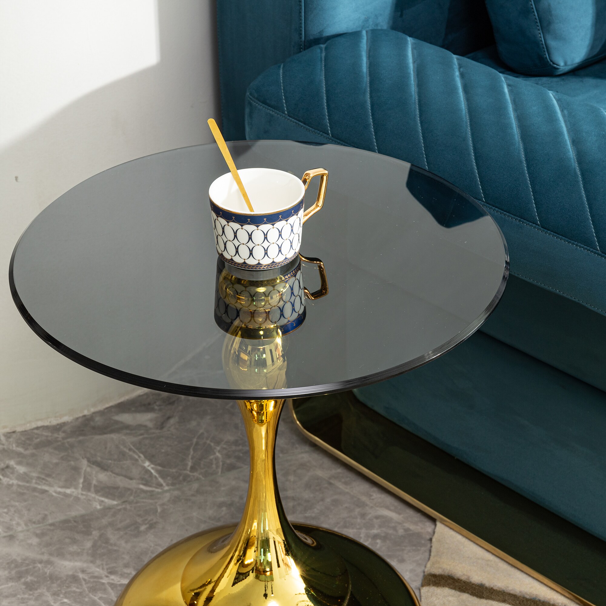 Tinyhomie small round side table for small space Cocktail Table Living ...