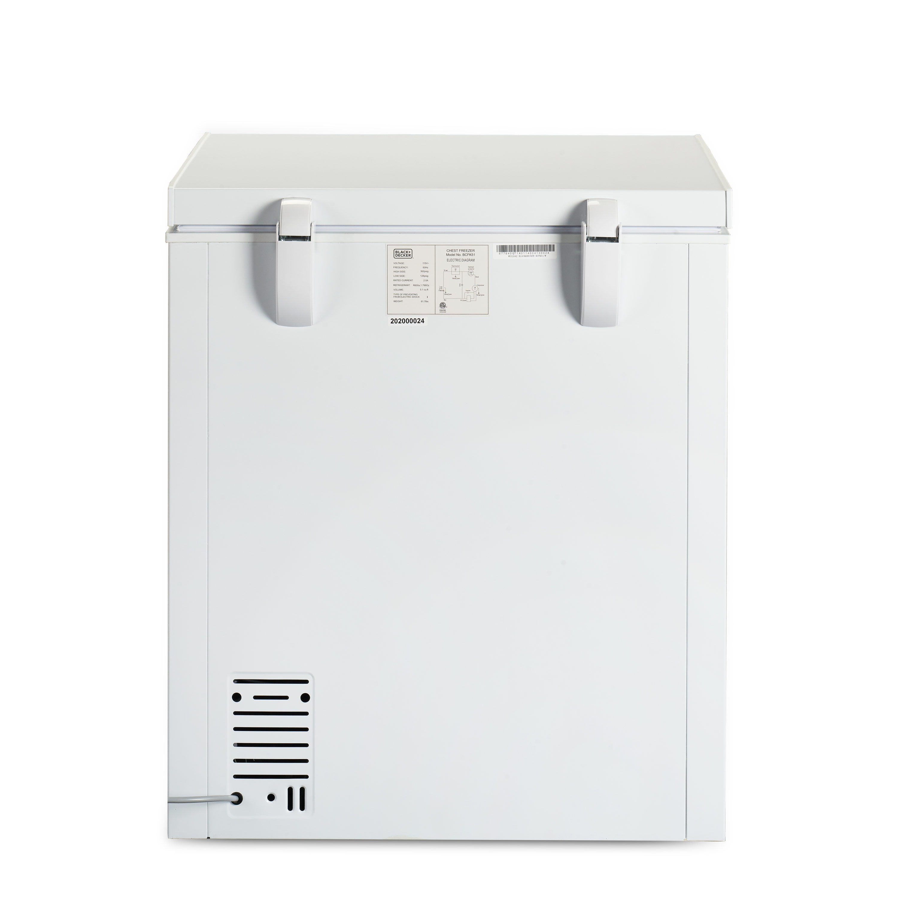 BLACK+DECKER 3.5-cu ft Manual Defrost Chest Freezer (White) in the