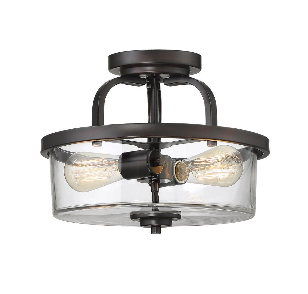  LW-SH514144 1-Light 12.75-in English Bronze Semi-Flush mount light