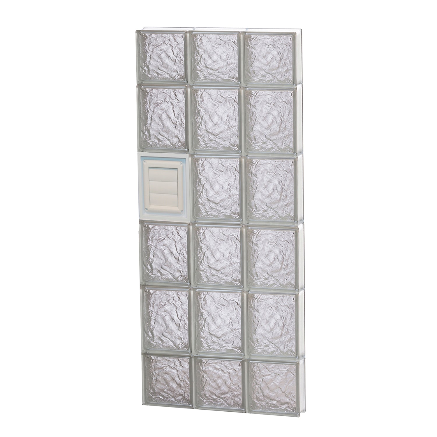 REDI2SET D1844IS Ice Glass 17-1/4-in x 42-1/2-in Frameless Replacement Dryer vent Glass Block Window