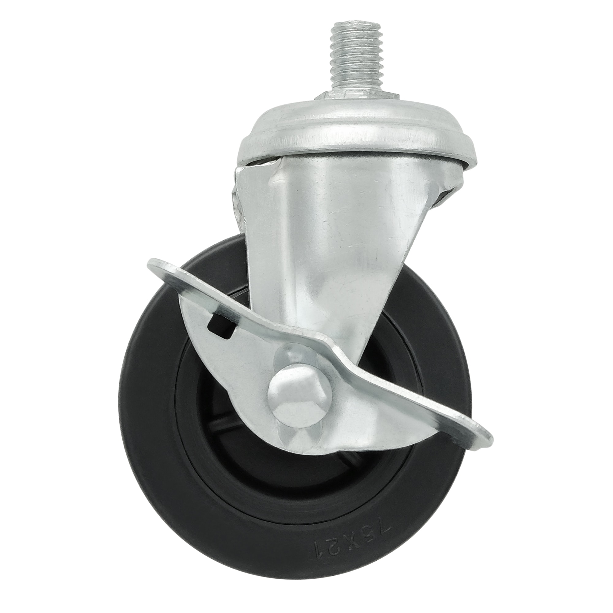 Permasteel PP-20005-AL 3-in Rubber Swivel Caster