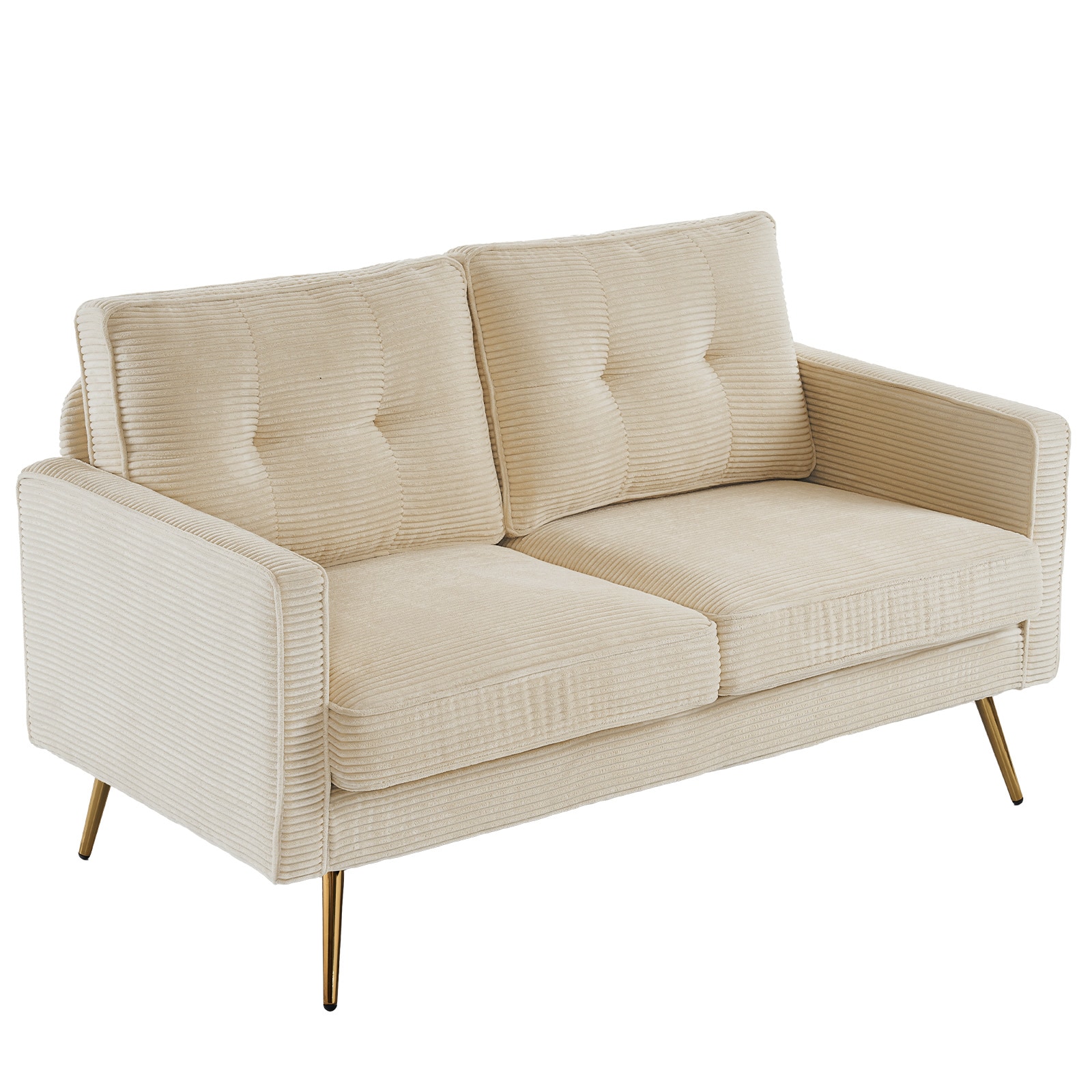 Outopee L1G52003233 56.7-in W Modern Beige Loveseat with Slipcover