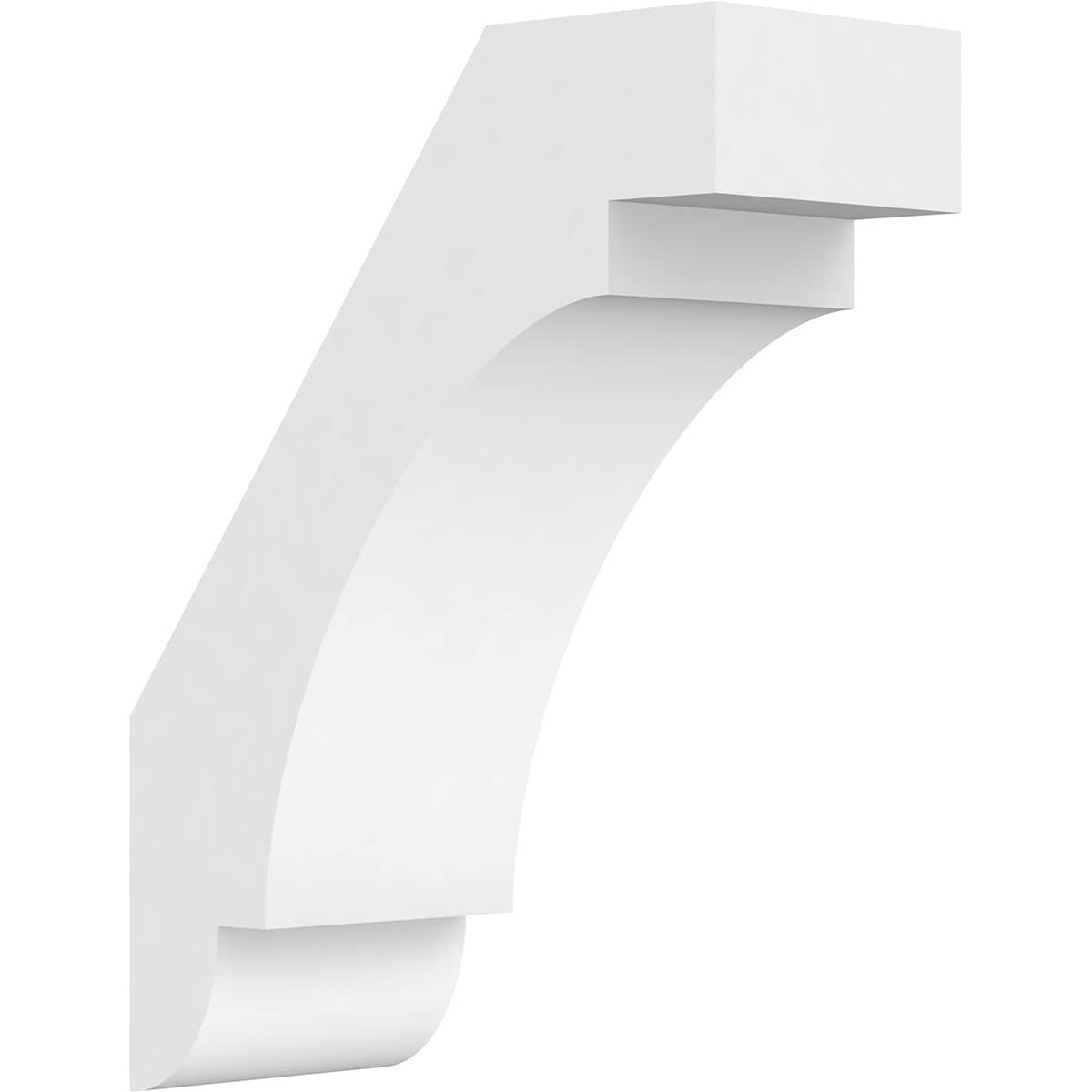 Ekena Millwork BRCP05X12X16ASP 5-in x 12-in x 16-in Unfinished PVC Standard Aspen Knee Brace