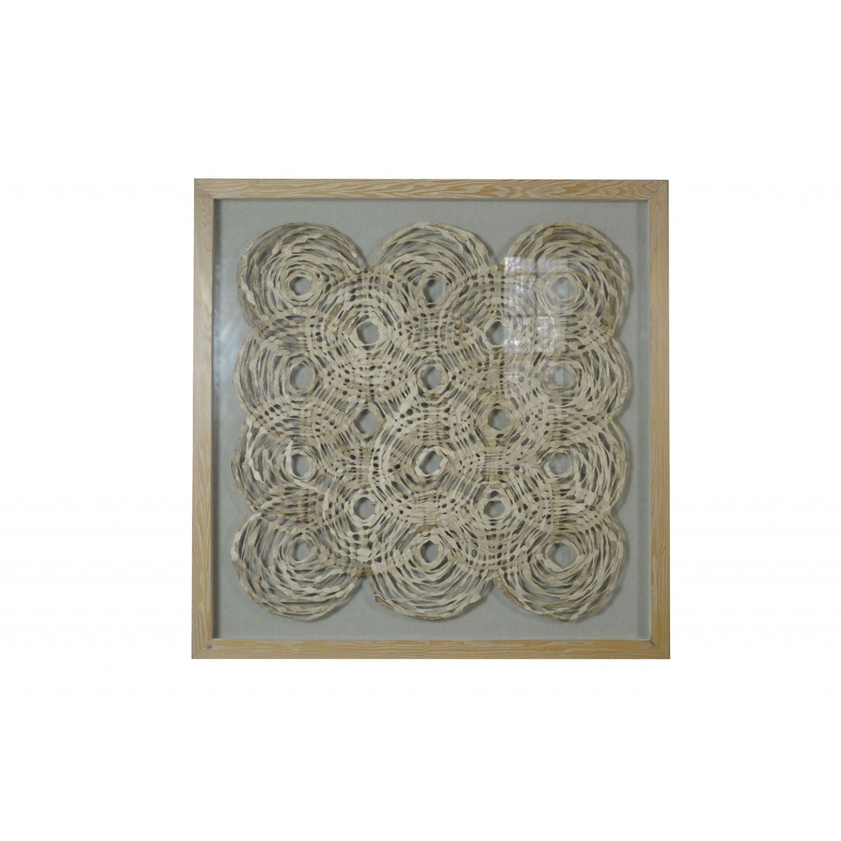 HomeRoots 342830 Brown Wood Framed 47-in H x 61-in W Asian Wood Shadow Box