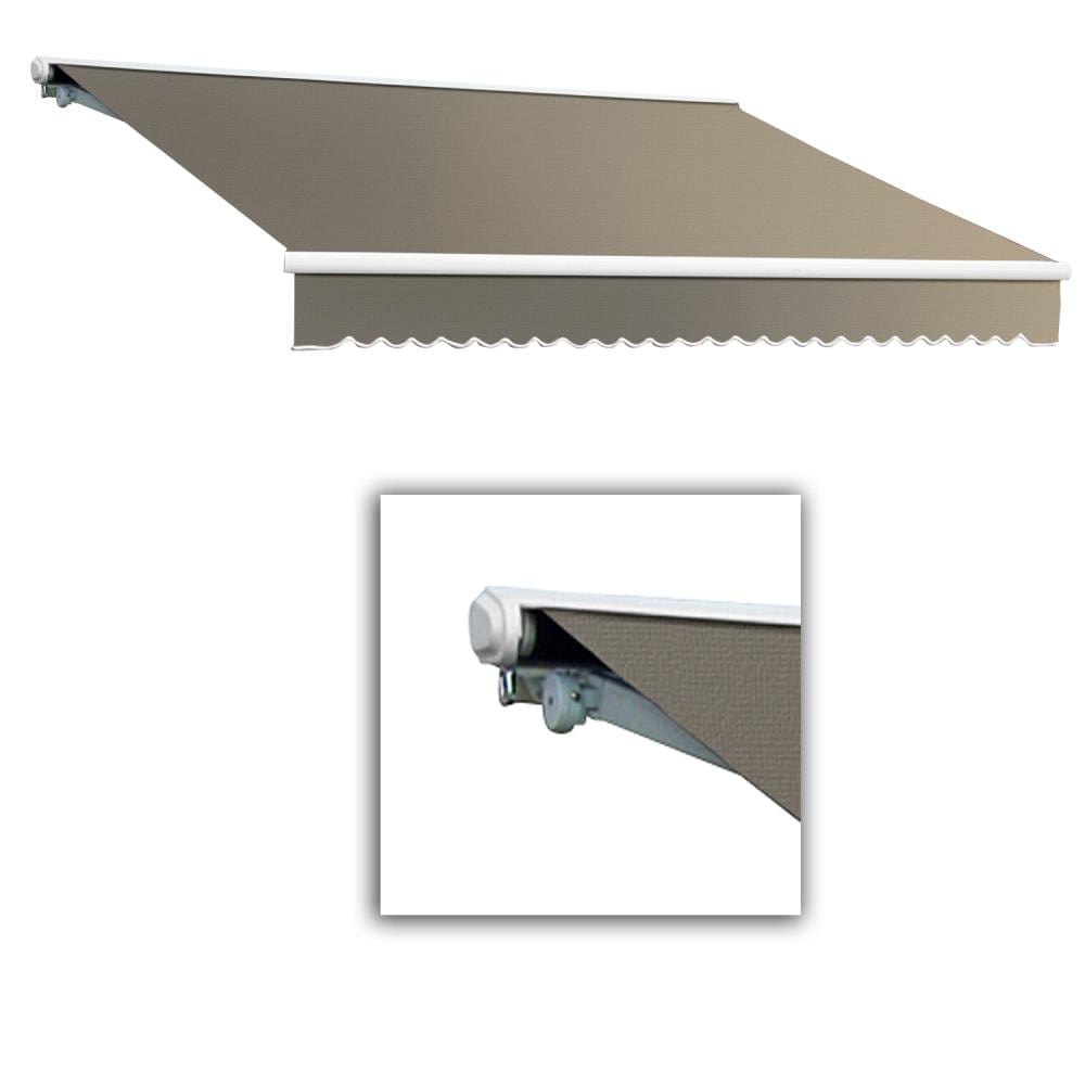 Awntech SCM24-L-TP Galveston 288-in Wide x 120-in Projection x 10-in Height Fabric Taupe Solid Manual Retractable Patio Awning