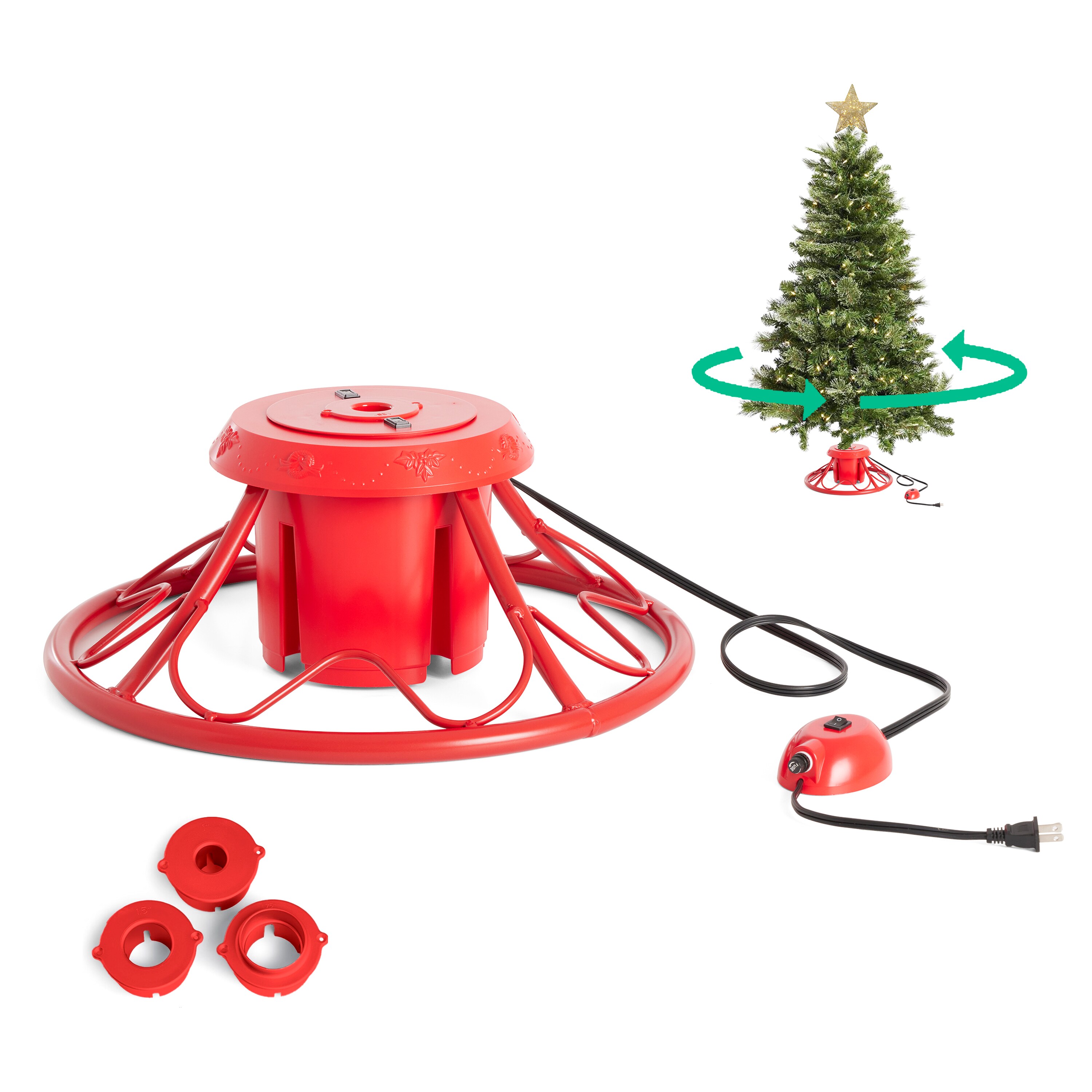 Home Heritage 155394 23.6-Inches Metal Rotating 9-Feet Tree Stand