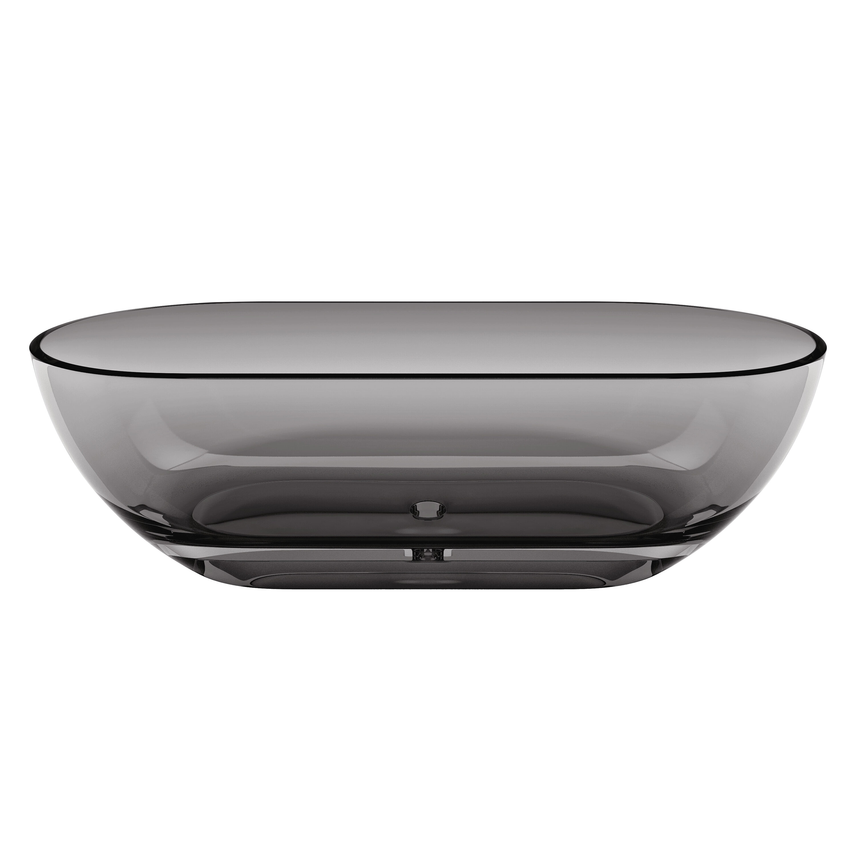 Vynxaria Solid Surface Stone Resin Freestanding Soaking Bathtub