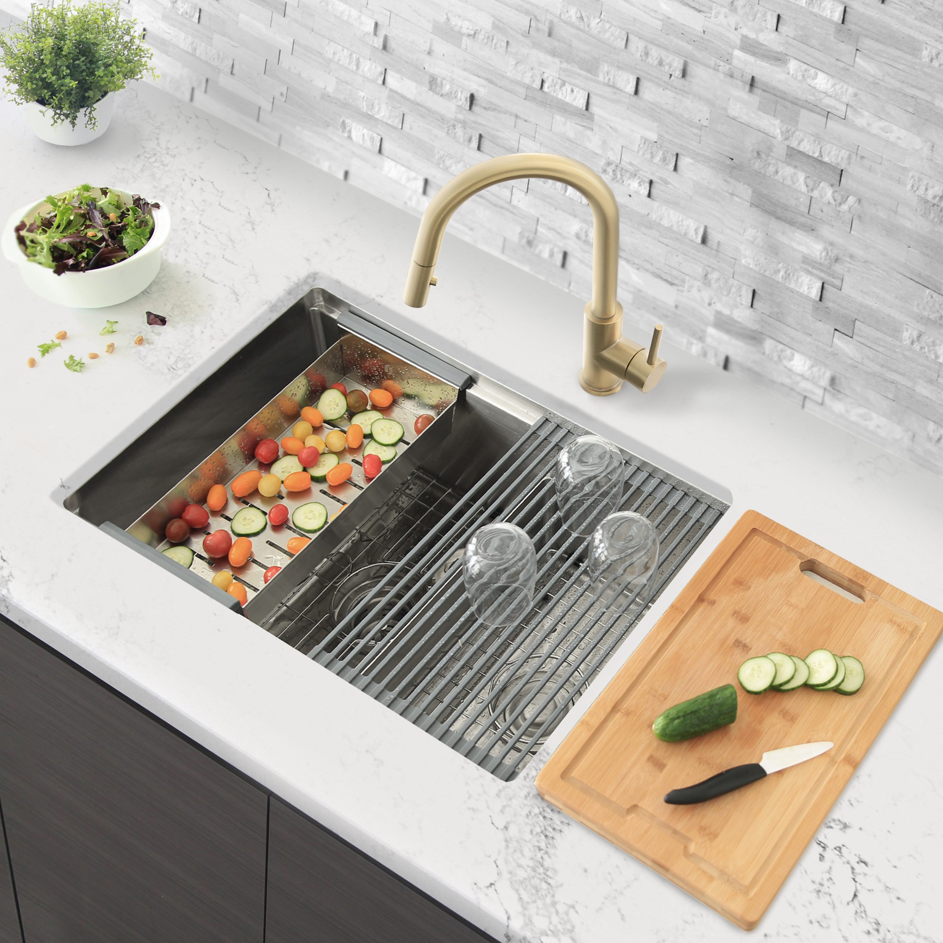 Stylish S-628W1 Kitchen-Sinks - View #2