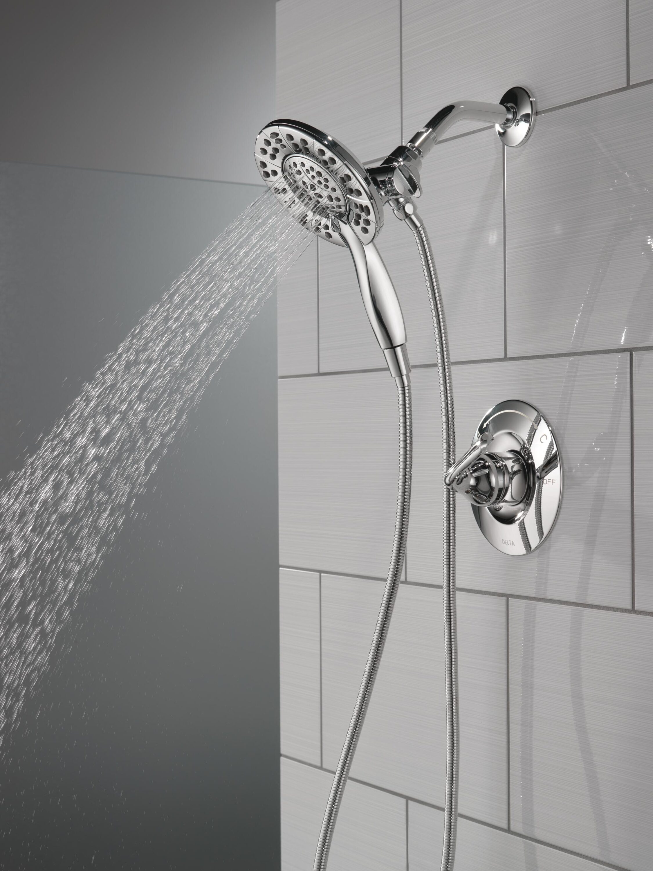 Delta Arvo Chrome 1-handle Multi-function Round Shower Faucet Valve ...