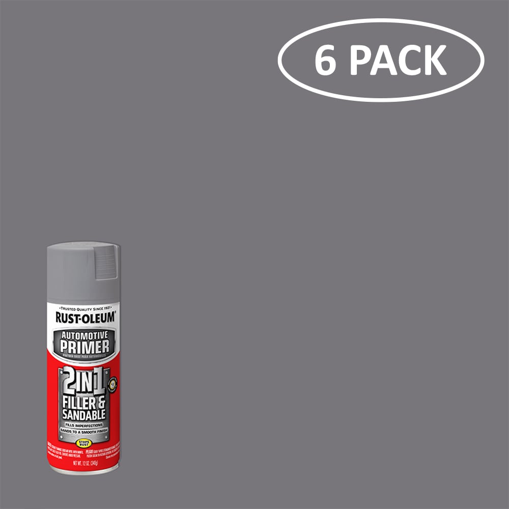 Rust-Oleum Automotive Sandable Primer 6-Pack Flat Gray Spray Paint