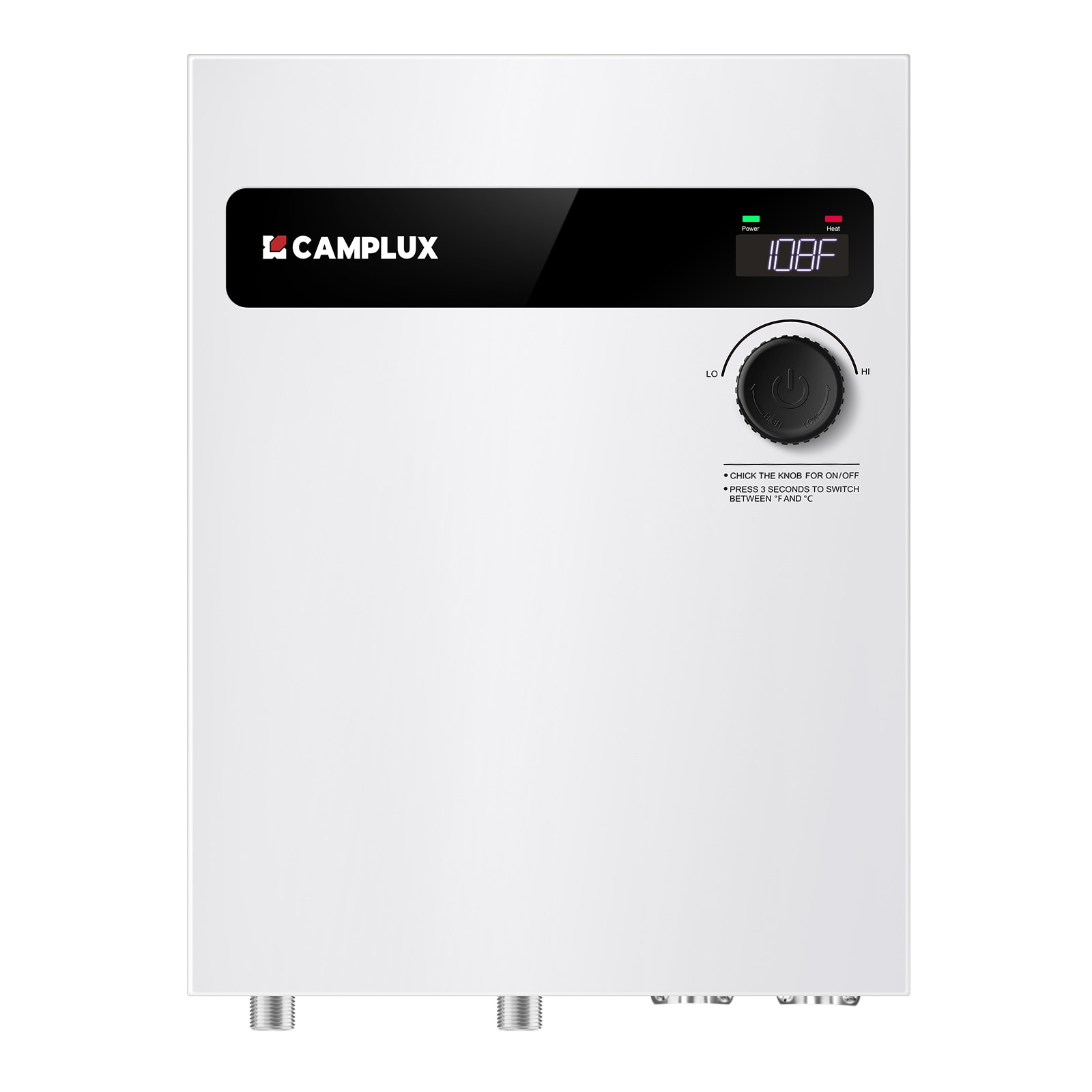 Camplux TEW24 240-Volt 24-kW 4.7-GPM Electric Tankless Water Heater, White