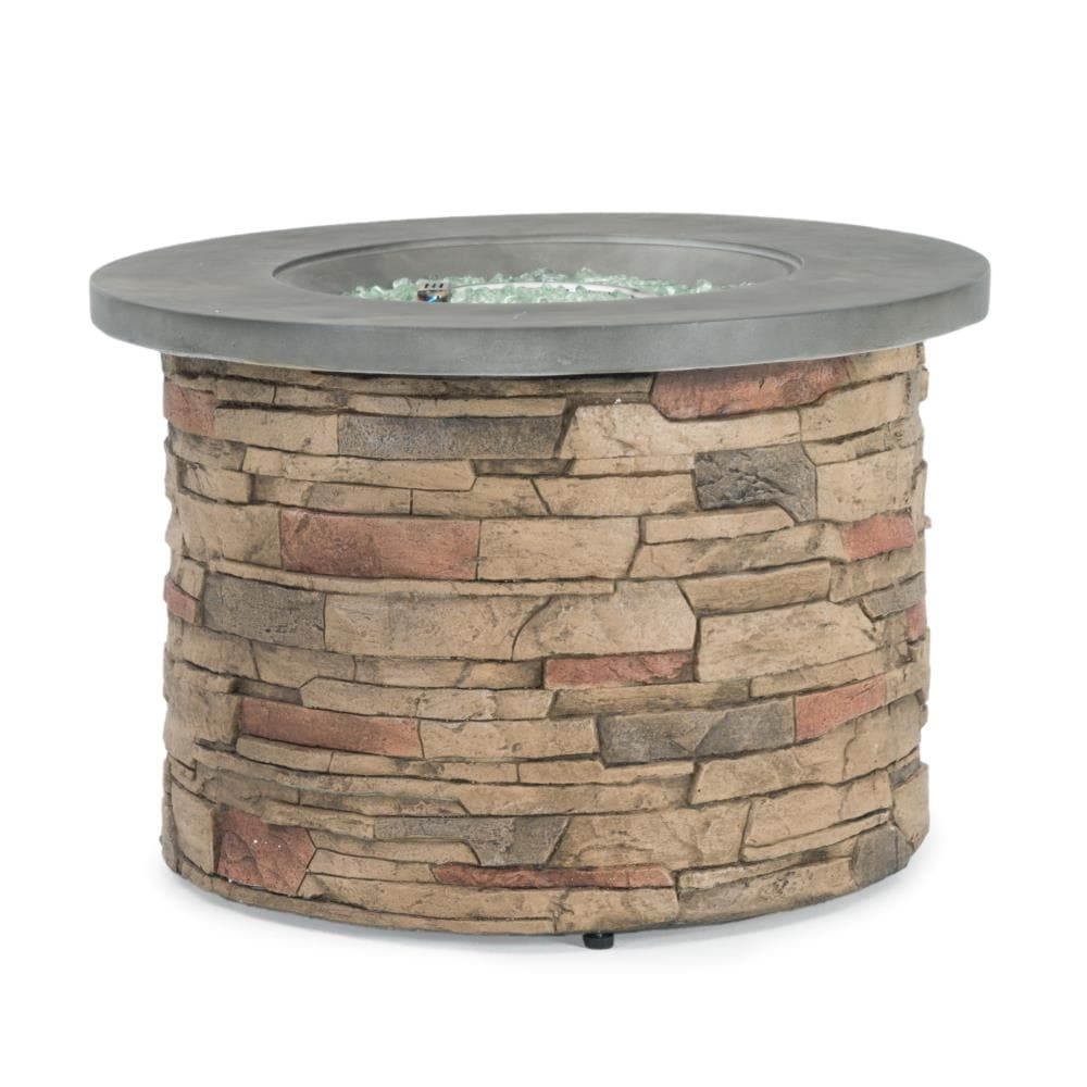 Sego Lily Sage 35 In W 55000 Btu Faux, Colored Stones For Fire Pit