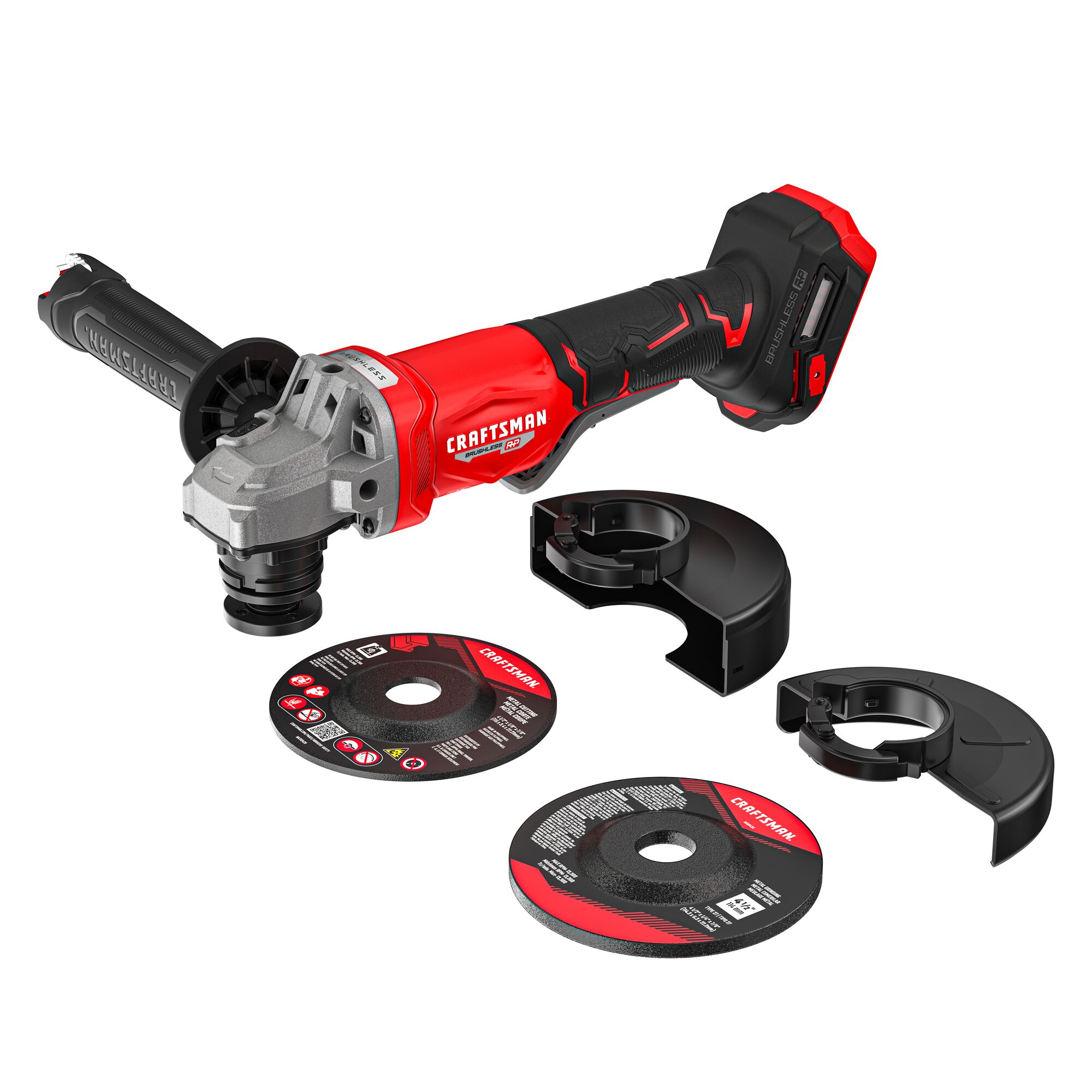 CRAFTSMAN 4.5-in 20-volt max 3-Amp Paddle Switch Brushless Cordless Angle grinder