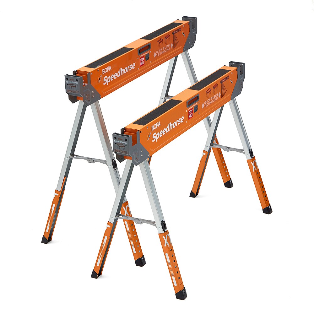 BORA Speedhorse XT 2 -Pack 45-in W x 36-in H Adjustable Steel Saw Horse ( 1500-lb Capacity)
