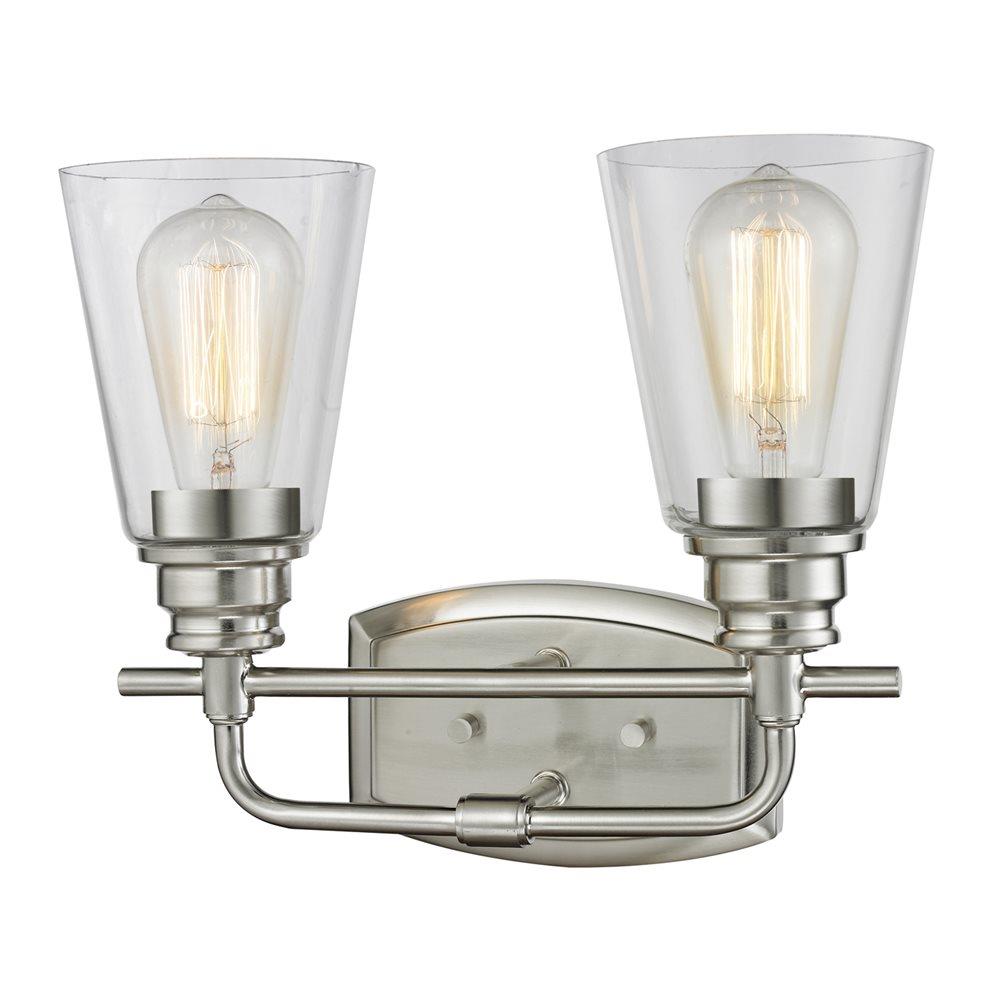 Z-Lite 428-2V-BN Annora 13.13-in 2 -Light Brushed Nickel Modern/contemporary Vanity light