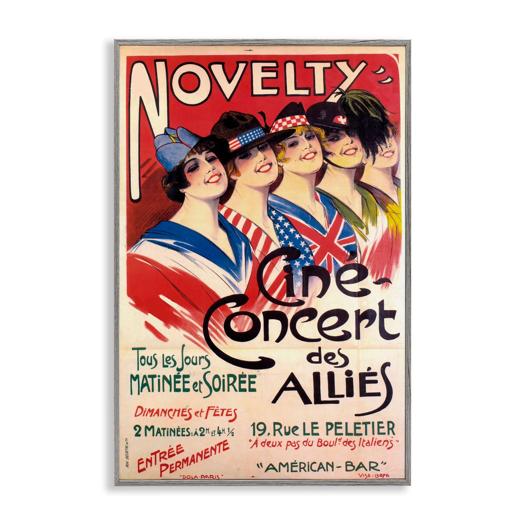 Stupell Industries -  Vintage Novelty Concert Gray Framed Giclee Art By Marcus Jules 20 x 30