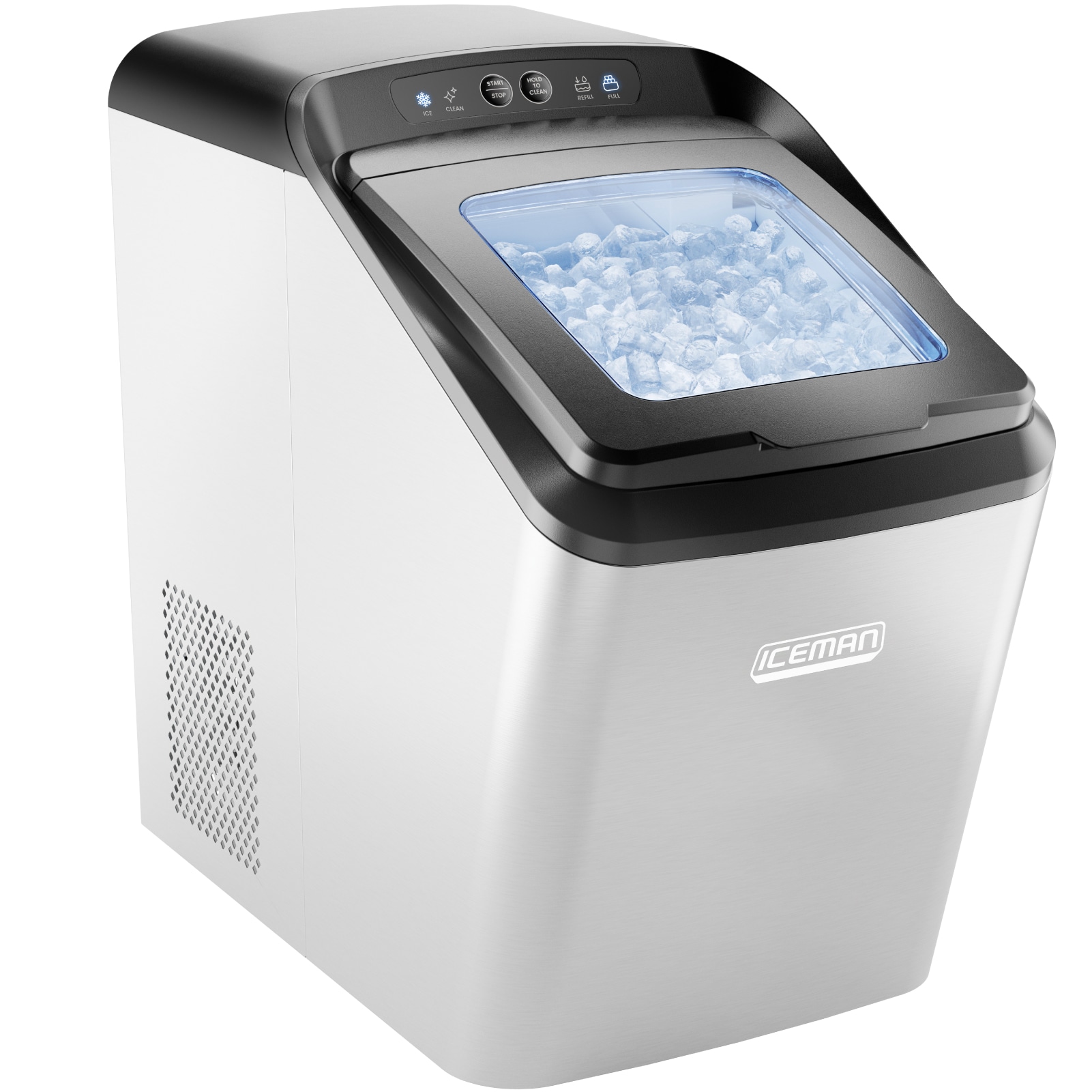 Nugget Ice Maker Countertop, Portable Crushed Sonic Ice Machine, Self  Cleaning I