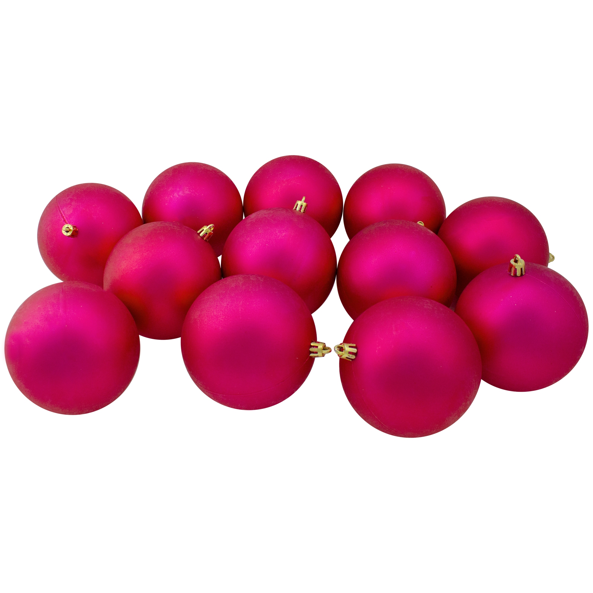 Northlight 31755249 12 -Pack Pink Ball Standard Indoor Ornament set Shatterproof