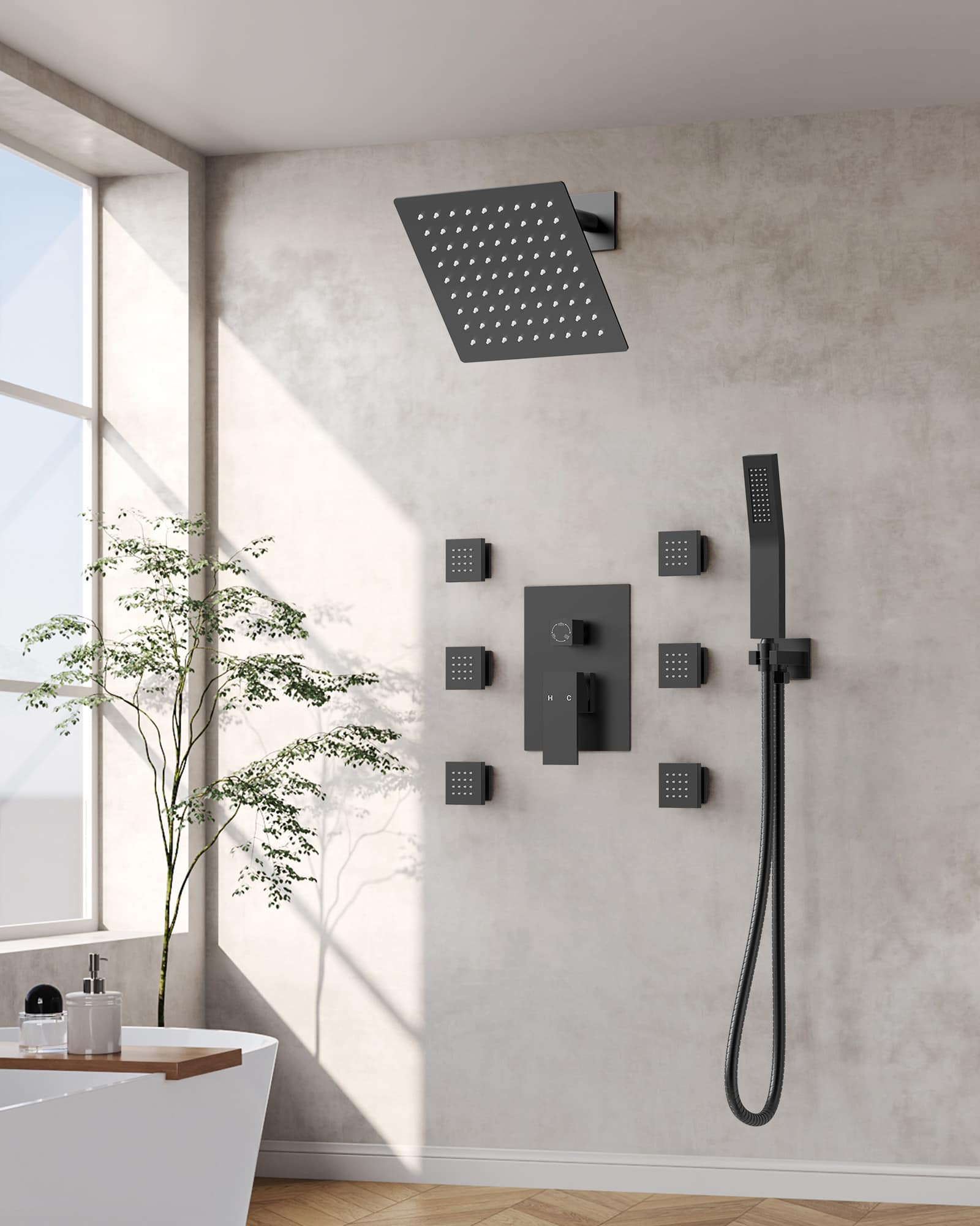 EVERSTEIN SFS-1037-BK10 Tub-Shower-Faucets - View #12