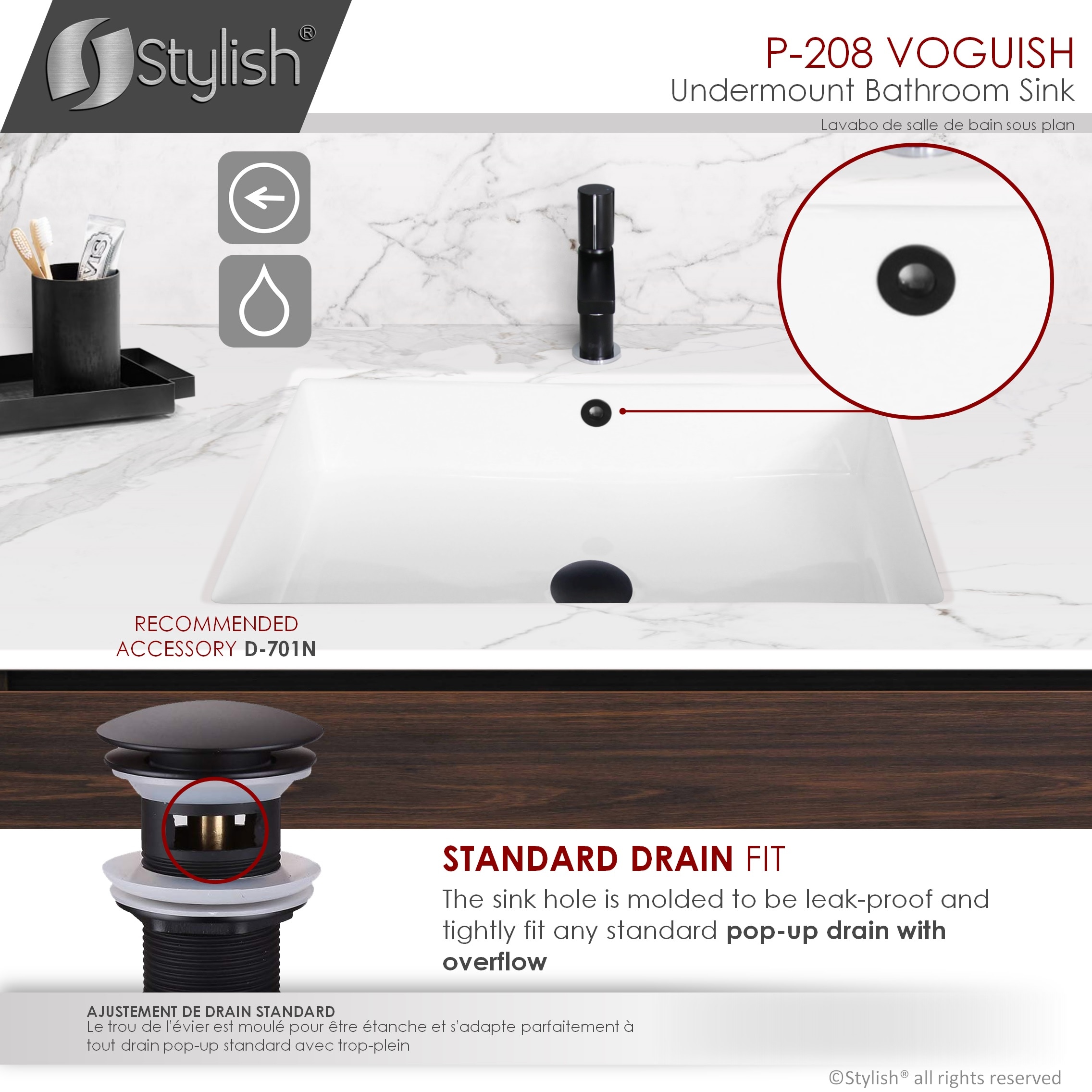 Stylish P-208 Bath-Sink - View #5