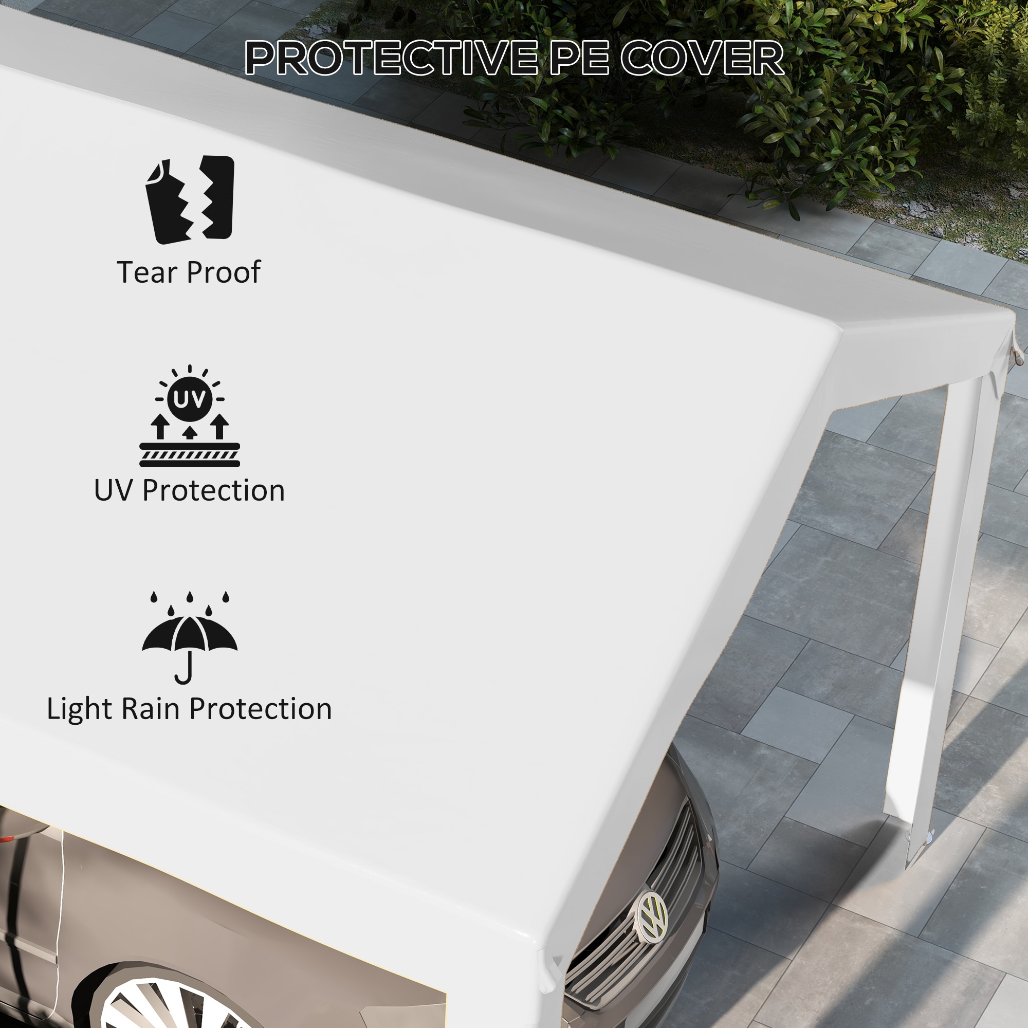 Outsunny 84C-447V00WT Carport-Covers - View #6