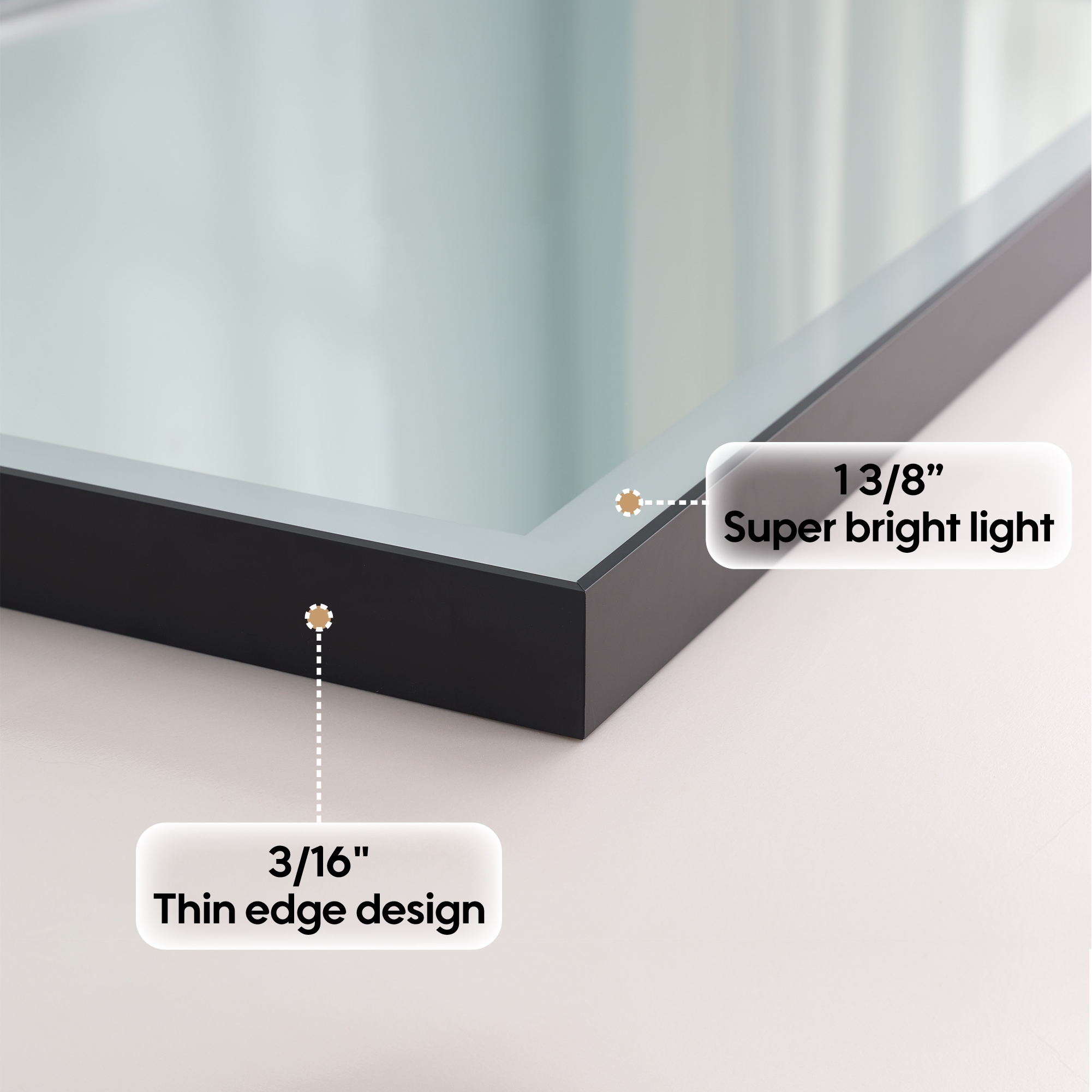 Forclover MRE-5F8442MB Framed-Bath-Mirrors - View #4