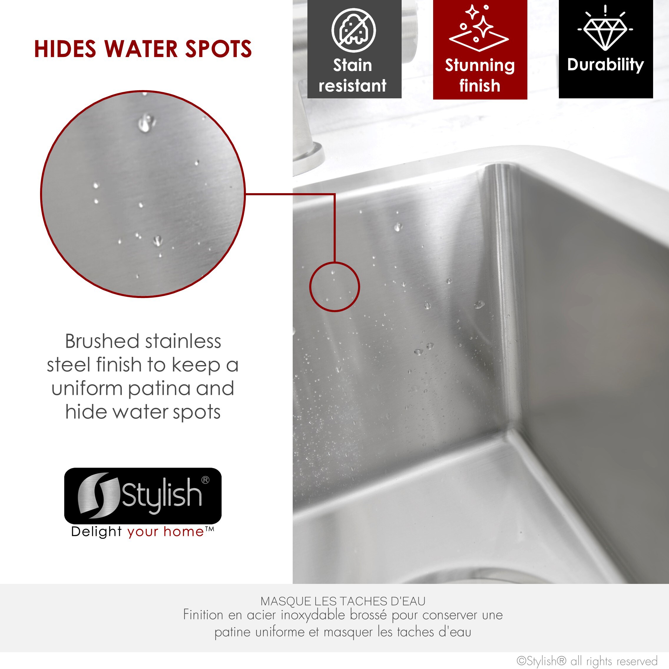 Stylish S-417T Kitchen-Sinks - View #4