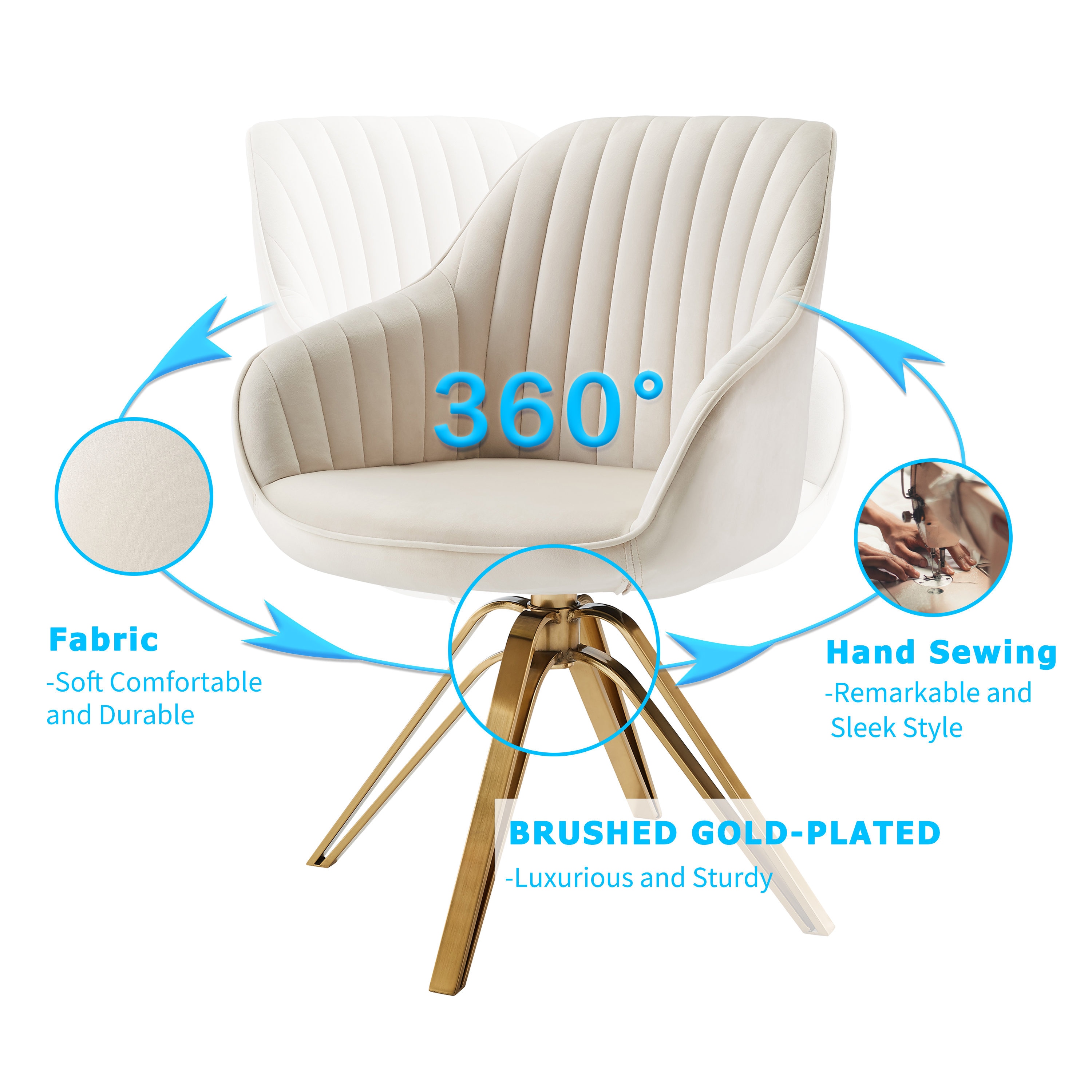 Art Leon CC001-G-OFF WHITE chairs - View #2