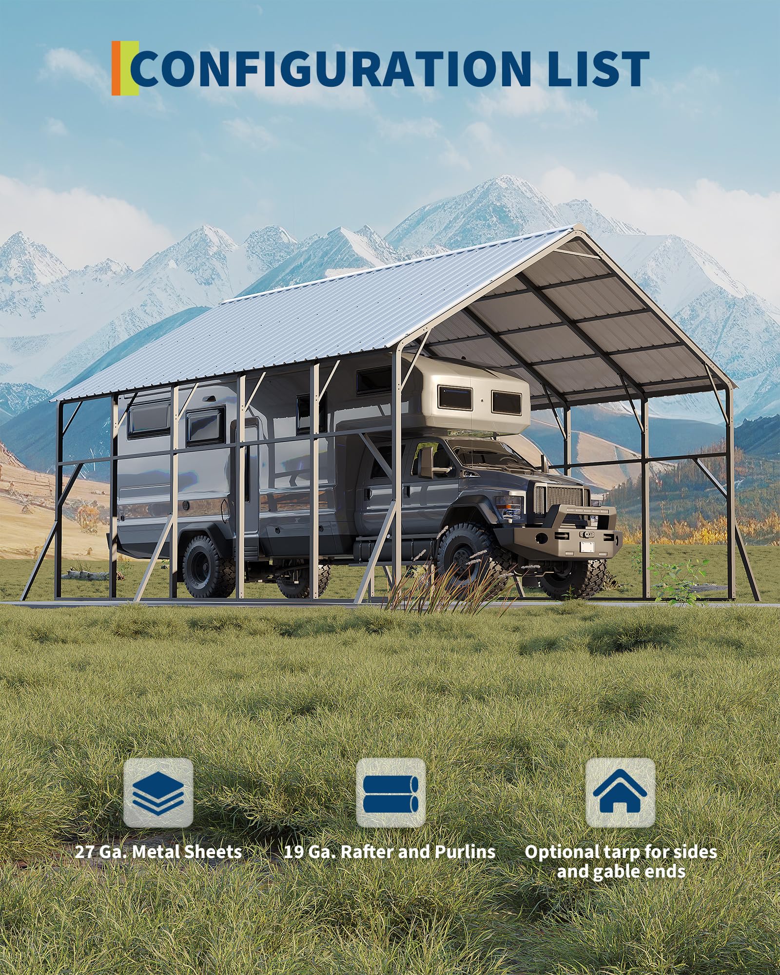 GarveeLife LMYCP-RW279108 Carport-Covers - View #7