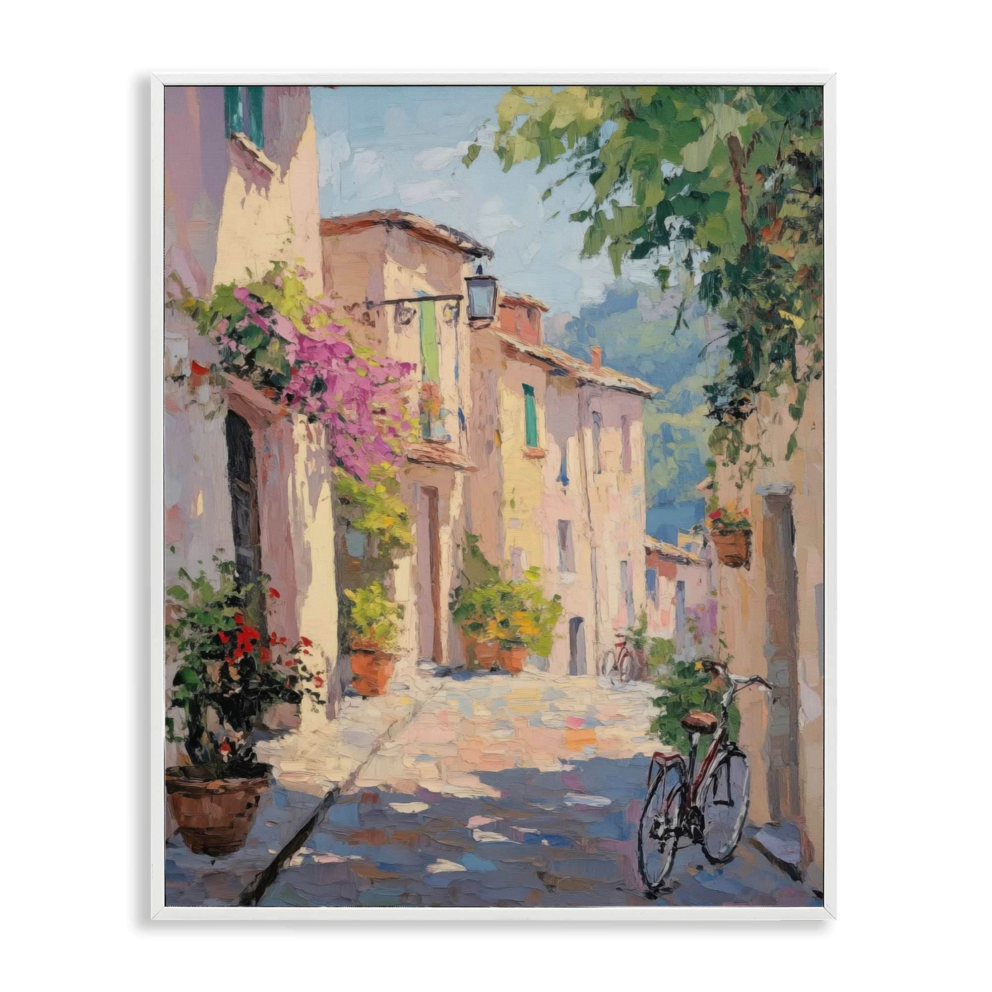 Stupell Industries BT-793-WFR-11X14 Cobblestone Path City Architecture Framed Giclee design by Nini Art