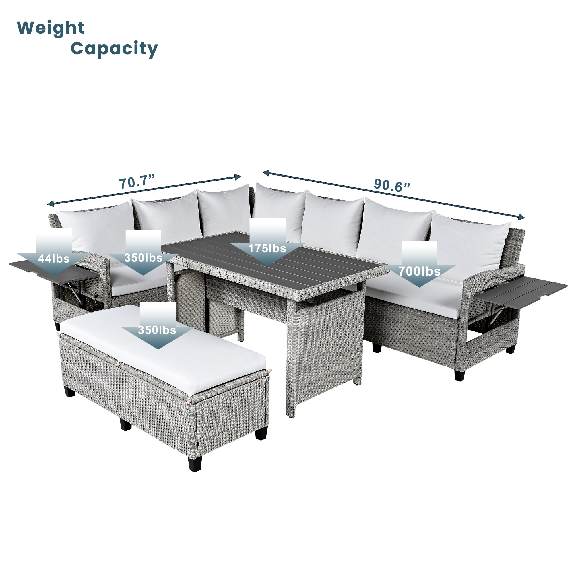 Dimakai DK-TOP-06AAK Patio-Conversation-Sets - View #3