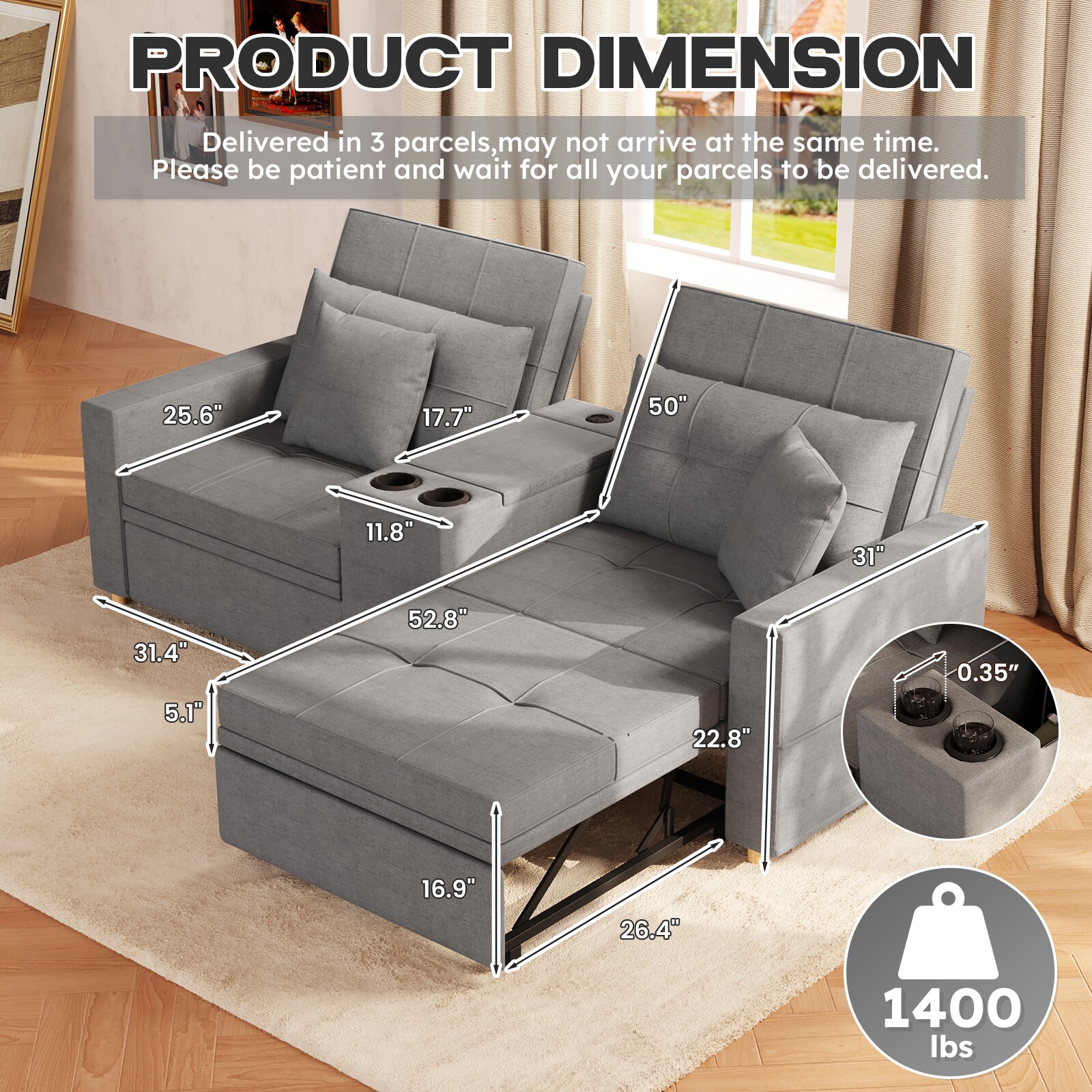 AECOJOY 13139DG-LS02 Sofas-Loveseats - View #5