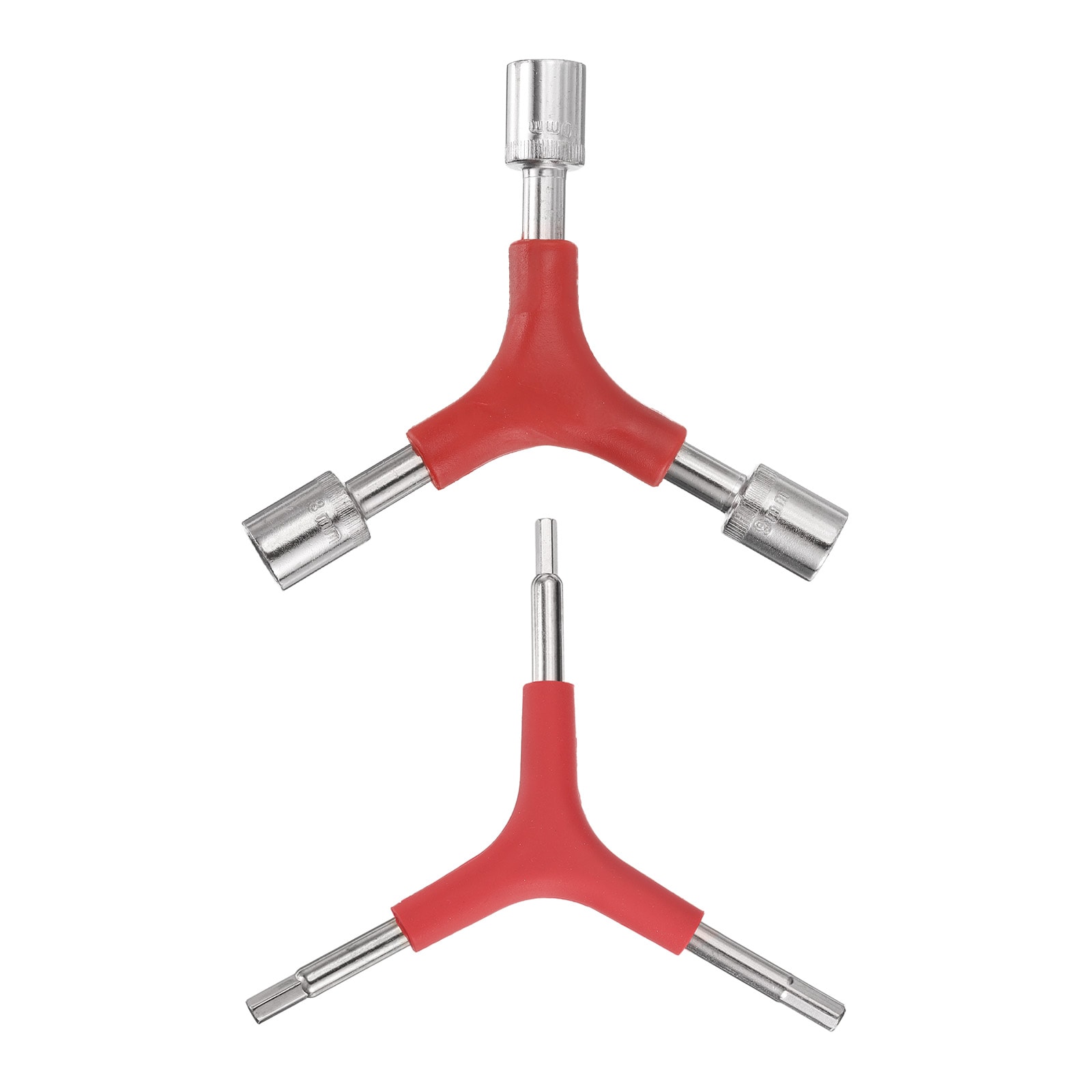Harfington Y-Shaped 3 Way Bike Hex Wrench Set 8/9/10mm Y-Type Internal Hex Socket Wrench Kit All-In-One Multi Portable Biking Torque Spanner for Bicycle Cycling Repair Hardware Tools Red #S26051200UX2514