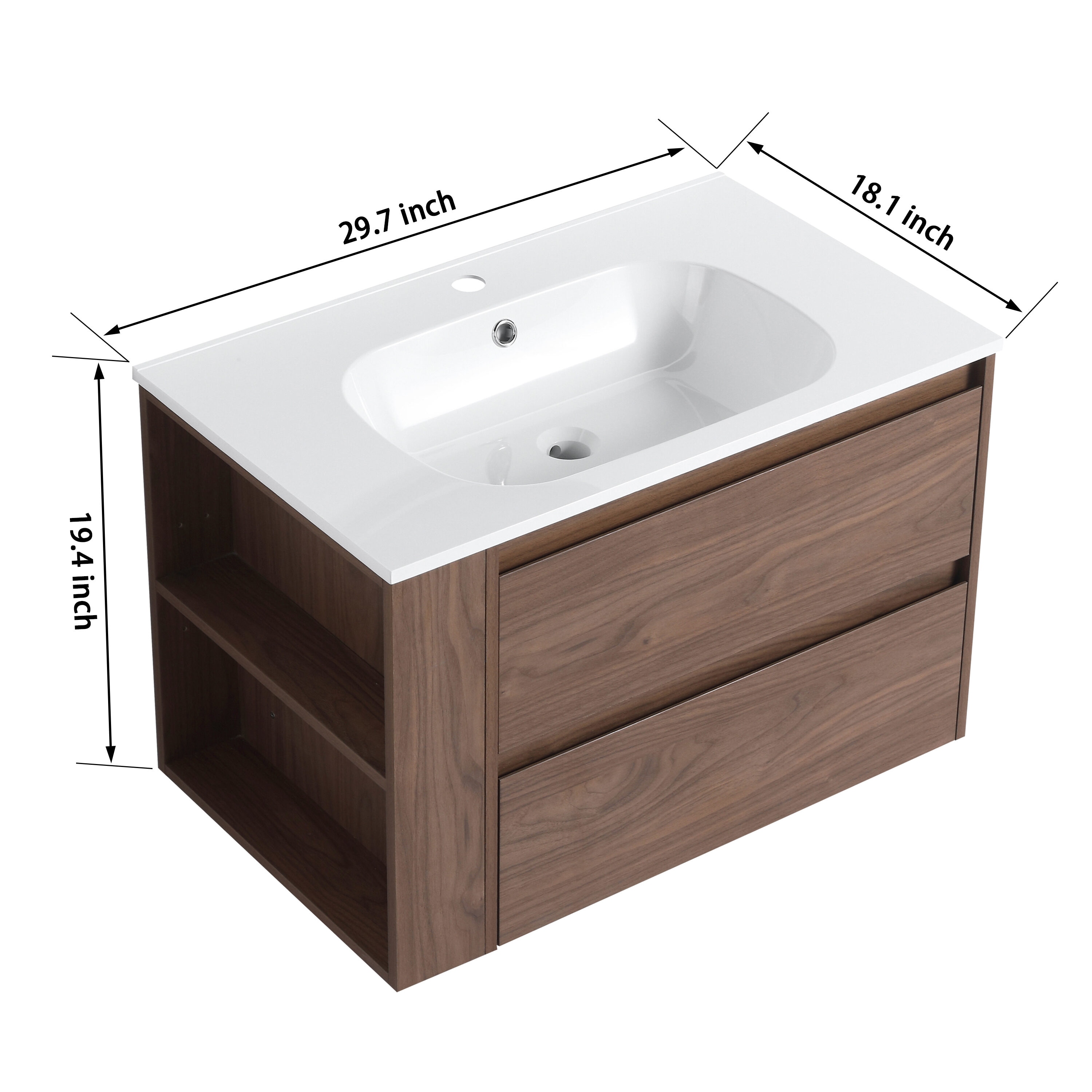 Forclover QNM-0430-WSG Bath-Vanity-Combo - View #3