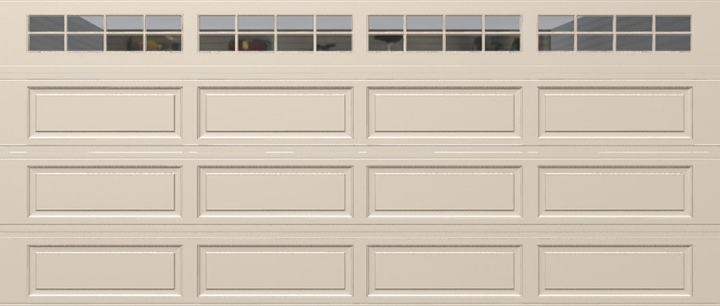 Wayne Dalton 8500RNCHALSTCKII167 Classic Steel Model 8500 16-ft x 7-ft Insulated Double Garage Door with Windows