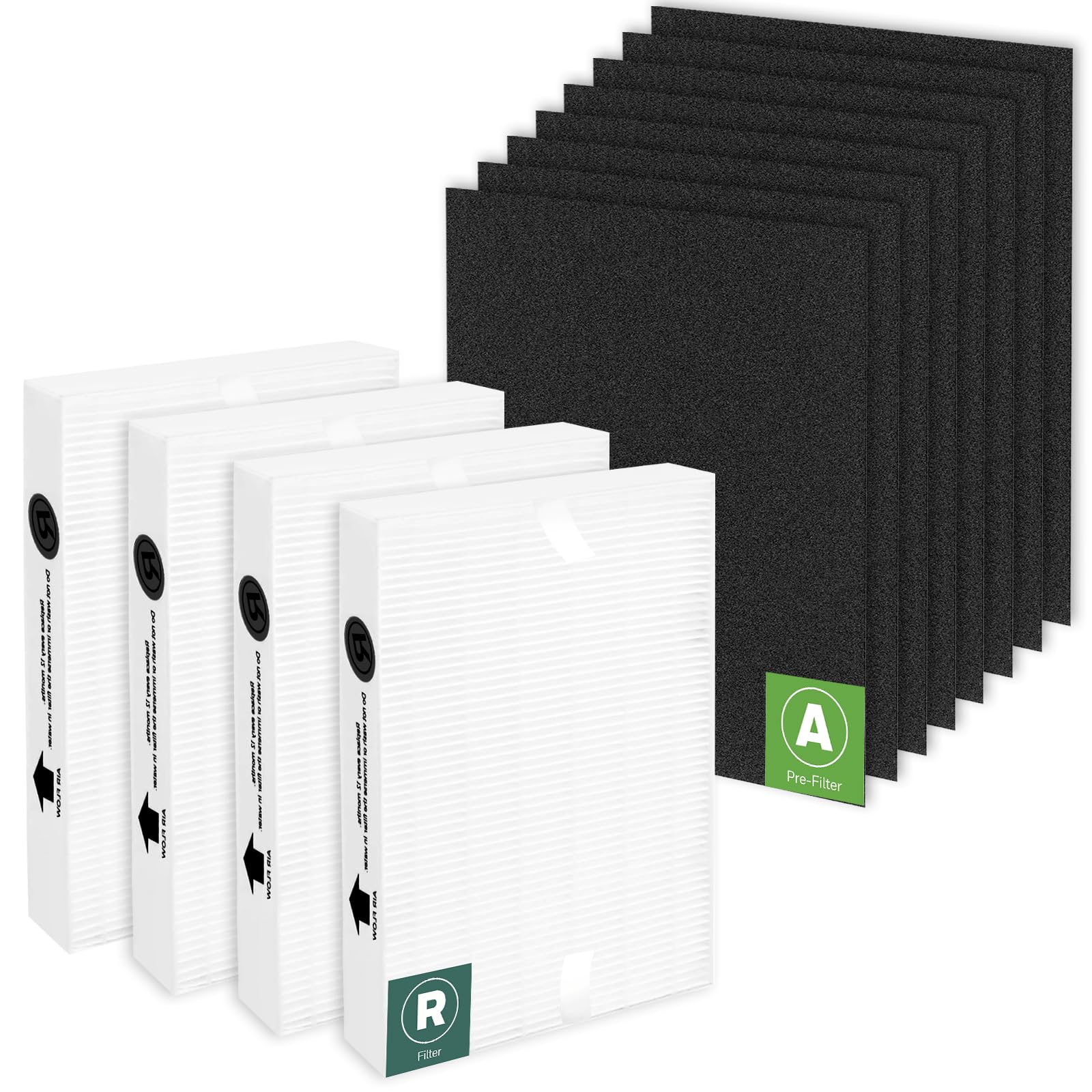 DYRCJ  compatible filter packs for Air Purifier Compatible with HPA100 HPA094 HPA104 HPA105 HPA3100 HPA5100 Includes 4 True high-efficiency R