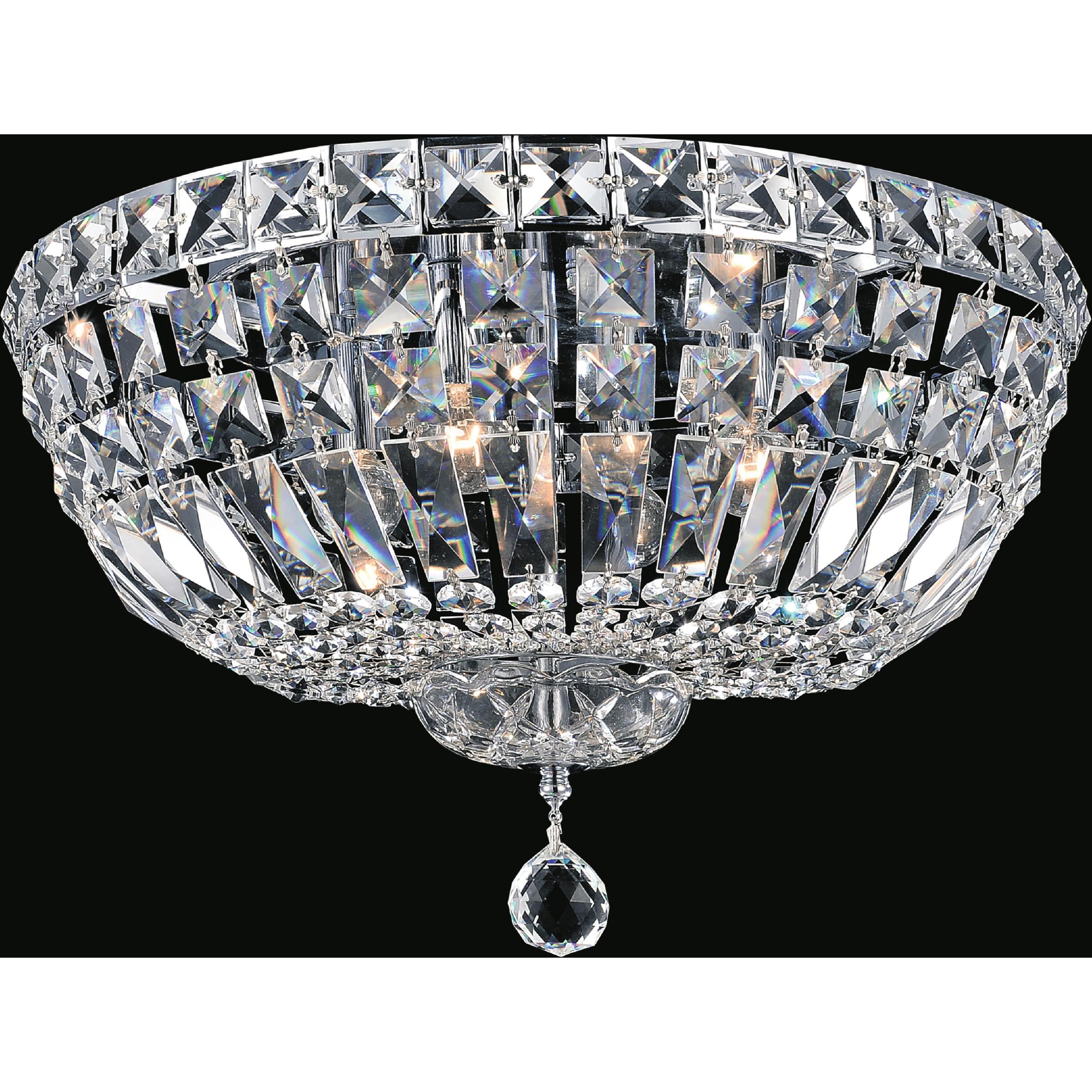 CWI Lighting 8003C18C Stefania 6 -Light 18.0-in Chrome Flush Mount Light