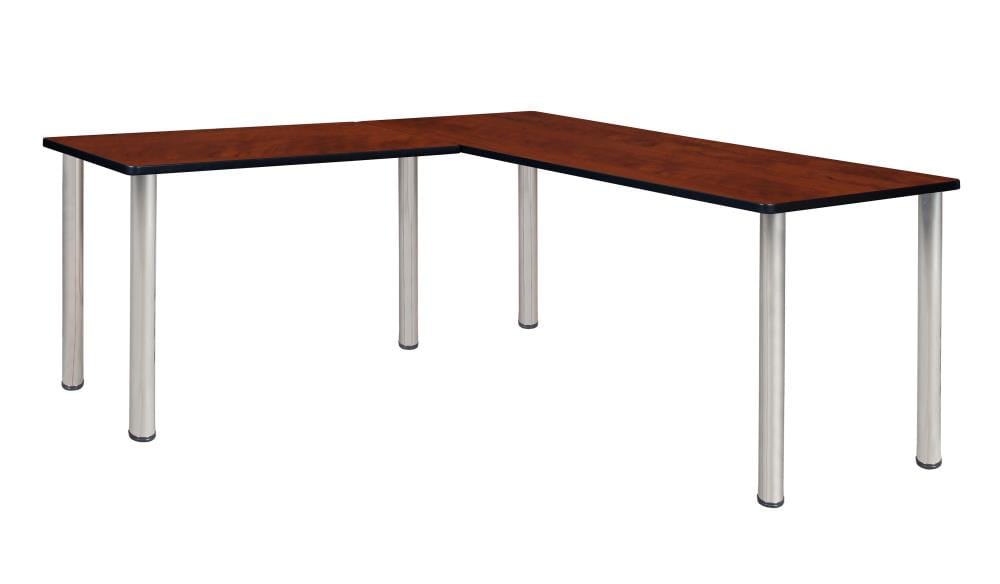 Regency ML602442CHBPCM Kee Desking 66-in Red Modern/Contemporary L-shaped Desk