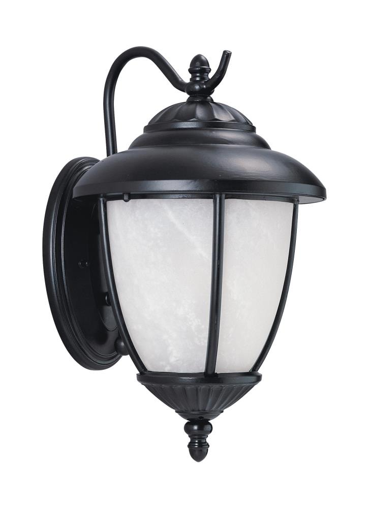 Generation Lighting 84049EN3-12 Yorktown 1 -Light 13.2500-in H Satin Black Hardwired Outdoor Wall Light
