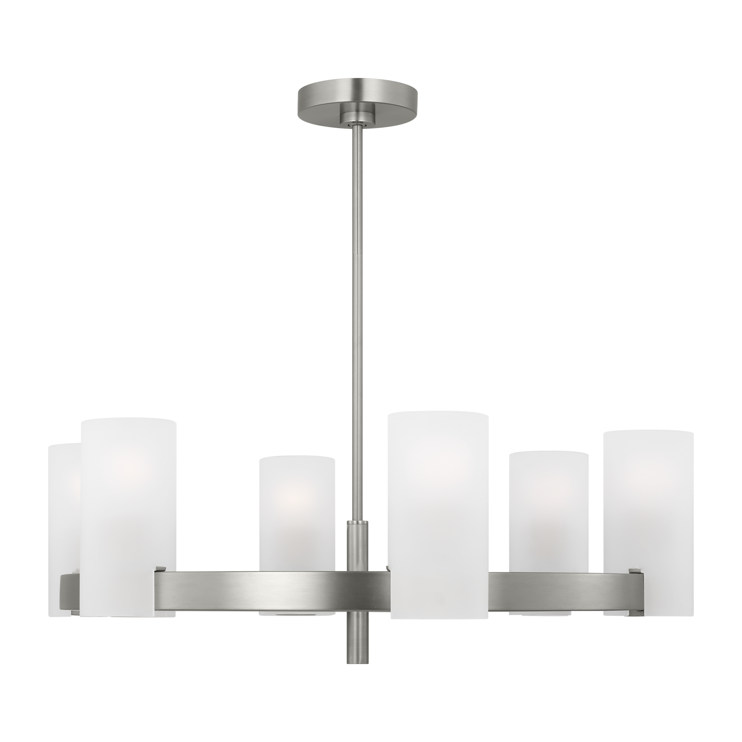 Scott Living DJC1166BS Rhode 6 -Light Brushed Gray Modern/contemporary For Use in Dining Rooms, Foyers, Living Rooms Chandelier