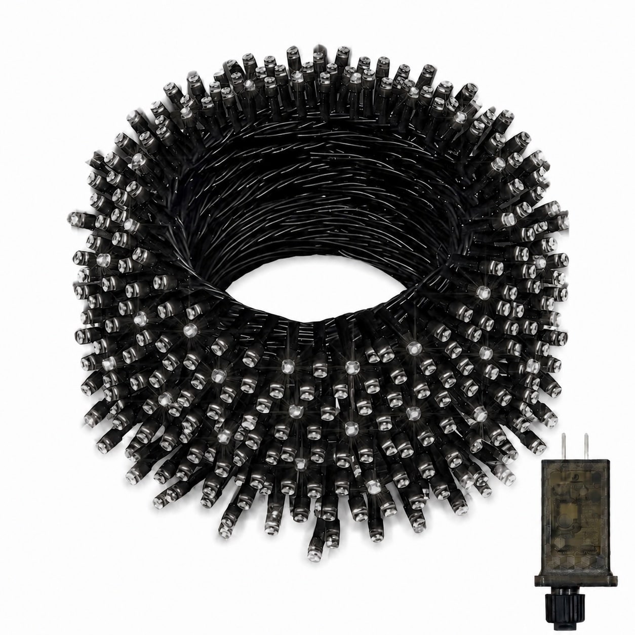 Aoibox  100 ft Outdoor Warm White LED String Lights 300 LEDs 8 Modes Connectable Waterproof Decor Lighting