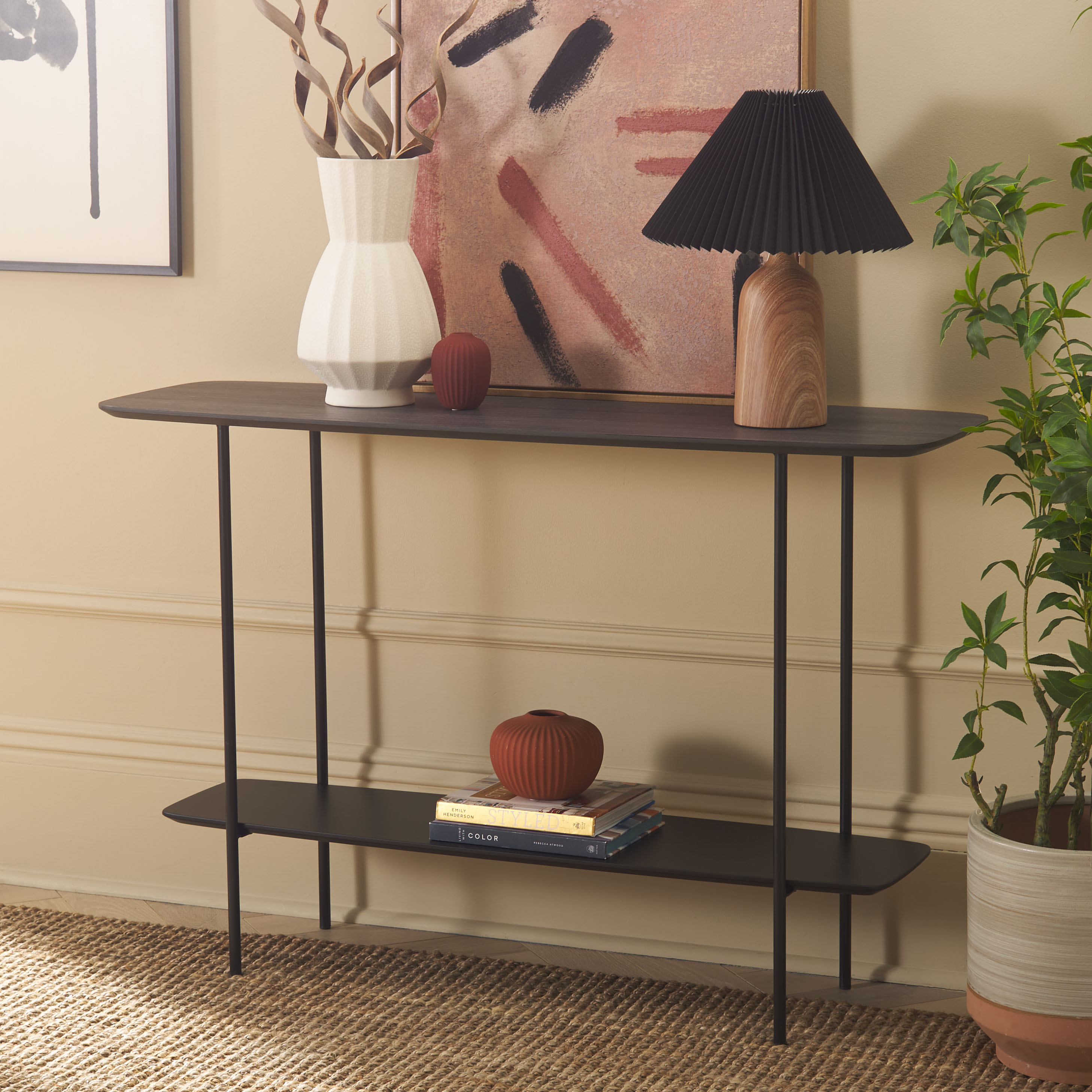 Safavieh CNS4205C Modern Dark Gray Oak Console table