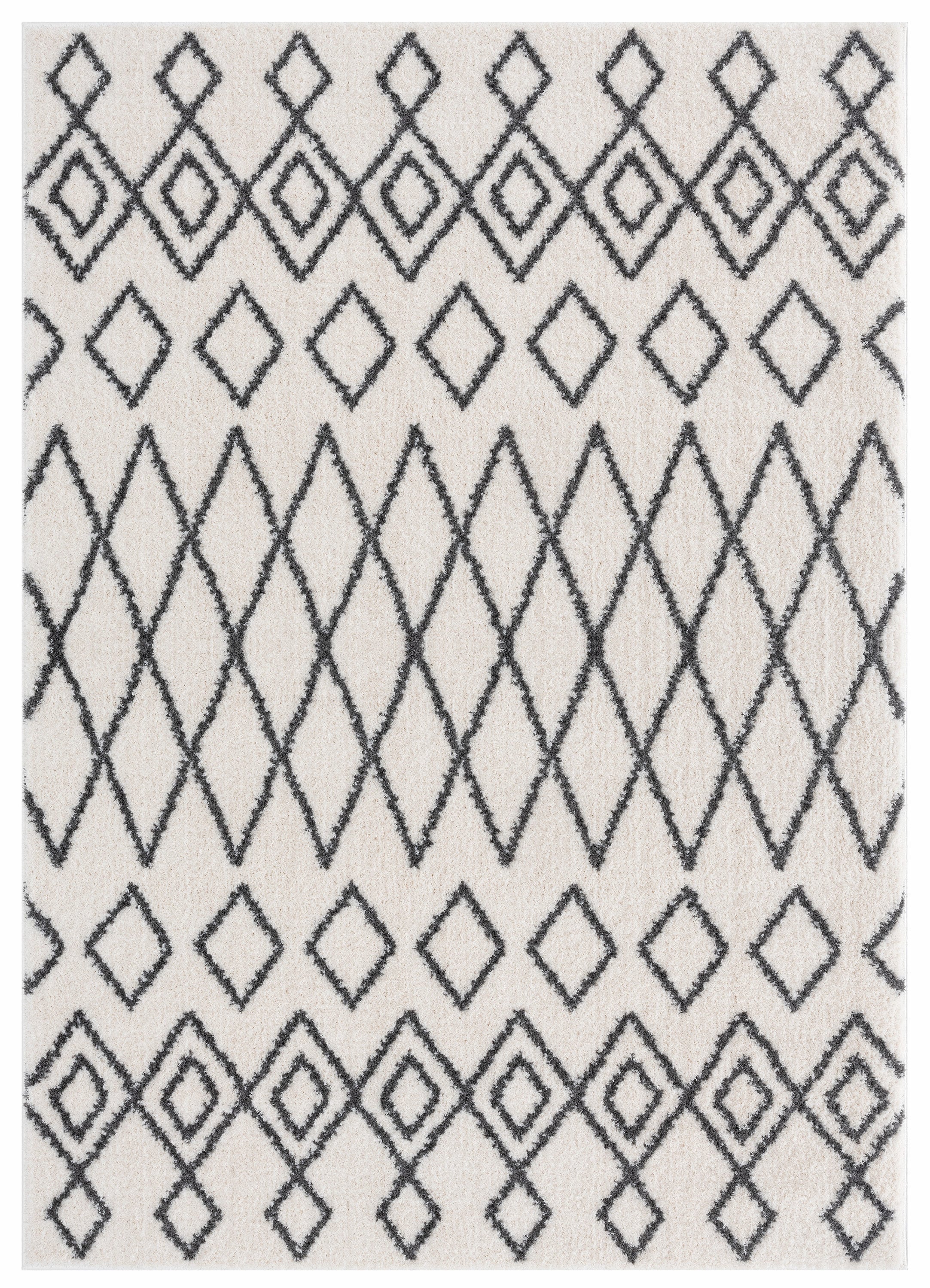 United Weavers Of America 1840 20199 359 Tranquility 3 x 5 (ft) Polyester White Rectangular Indoor Geometric Area rug
