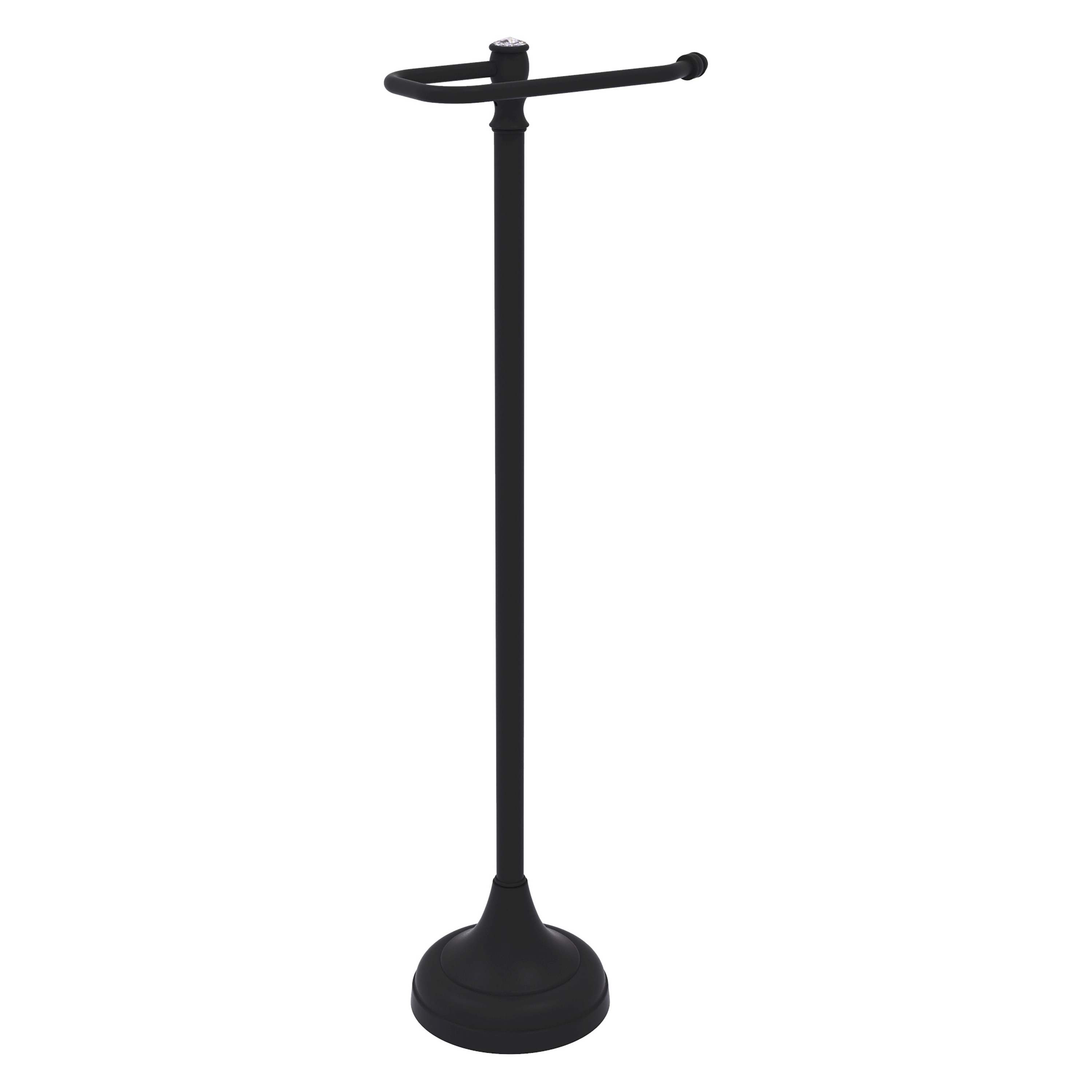 Allied Brass Matte Black Freestanding Single Post Toilet Paper Holder in  the Toilet Paper Holders department at