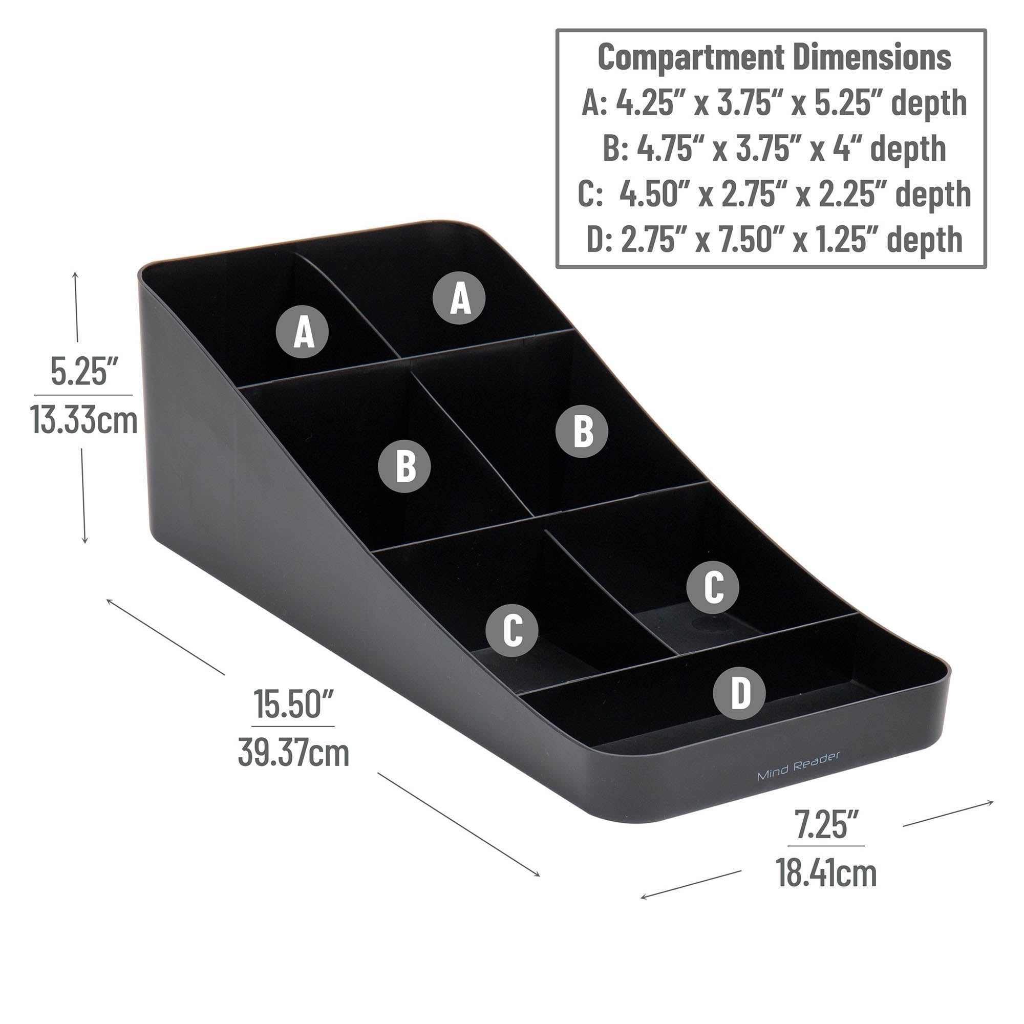 Mind Reader 2COMP7-BLK Coffee-Beverage-Organizers - View #3