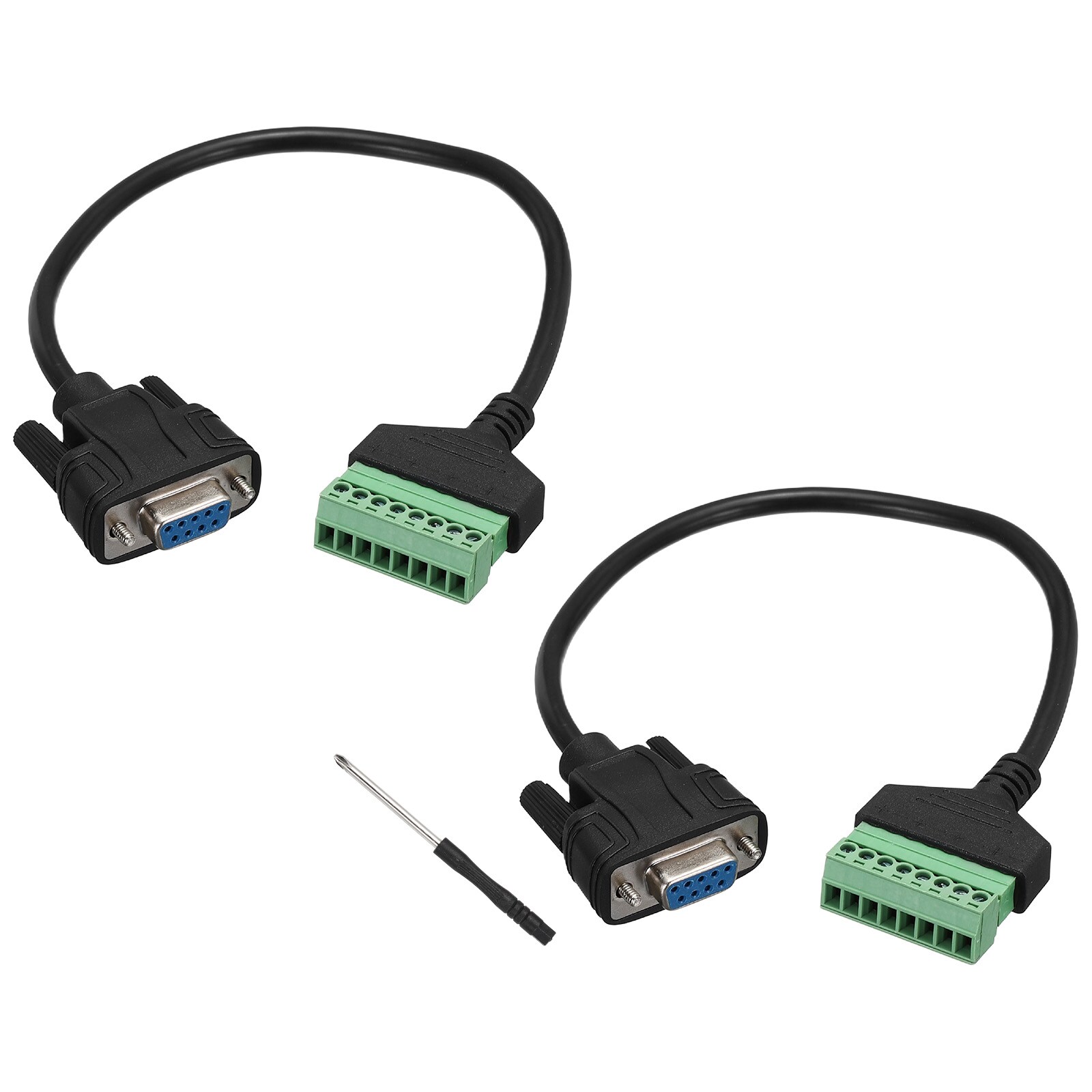 Unique Bargains DB9 Female Plug to 8 Pin Screw Terminal Adapter 9 Pin VGA Connector Solderless Extension Cable for KTV Multimedia Audio Video Network Projects 2pcs #S26080700UX3129